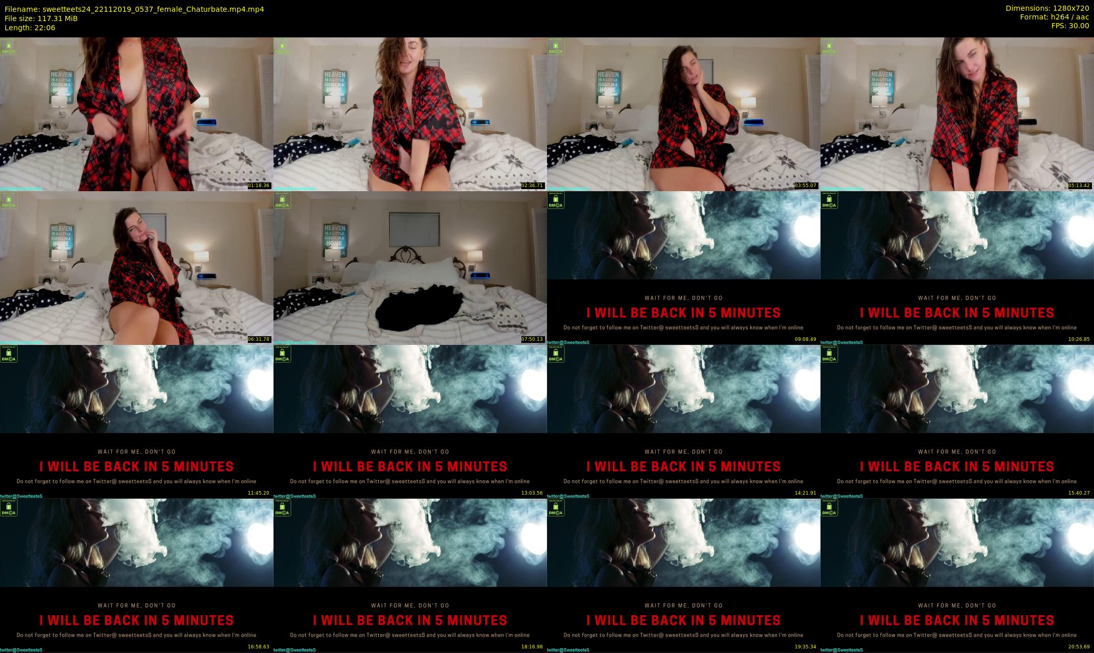 sweetteets24 — 23 minute Chaturbate female cam show recording, 720p, Nov 22, 2019