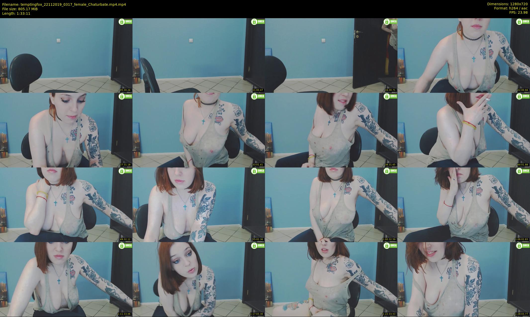temptingfox — 94 minute Chaturbate female cam show recording, 720p, Nov 22, 2019