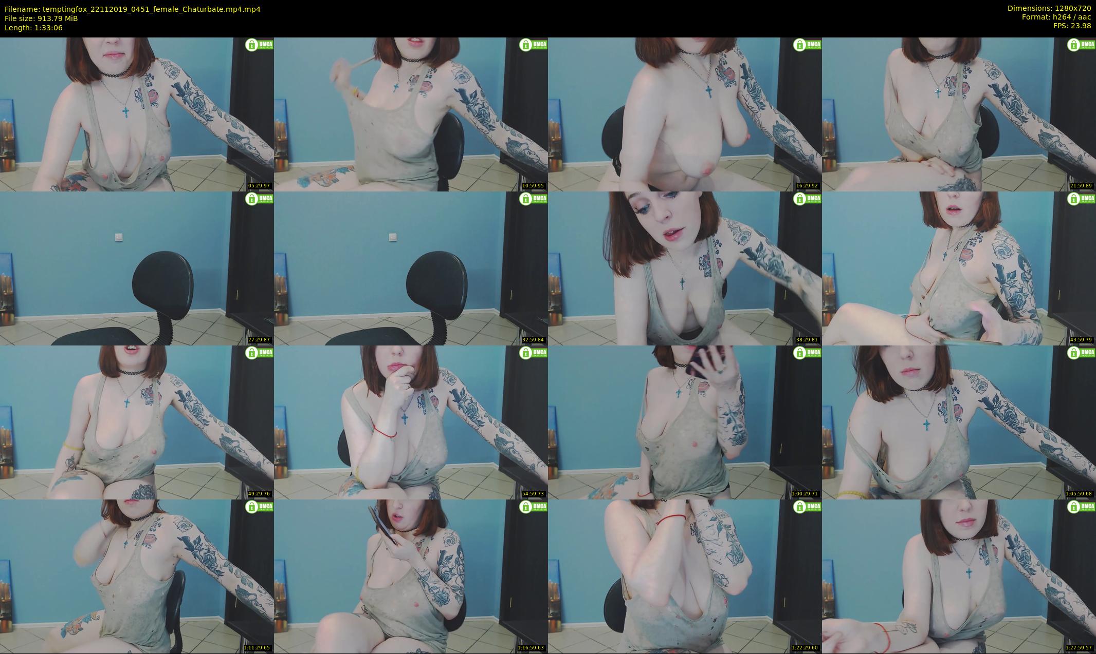 temptingfox — 94 minute Chaturbate female cam show recording, 720p, Nov 22, 2019