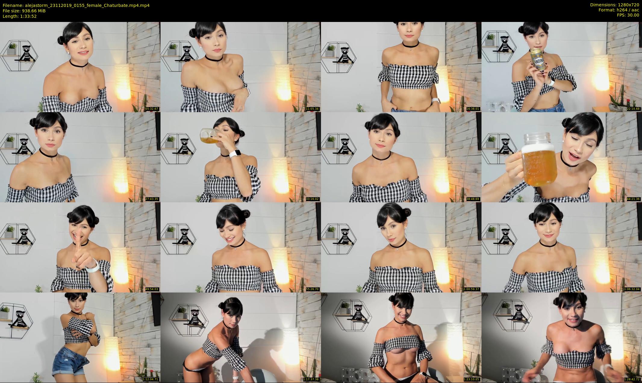 alejastorm — 94 minute Chaturbate female cam show recording, 720p, Nov 23, 2019