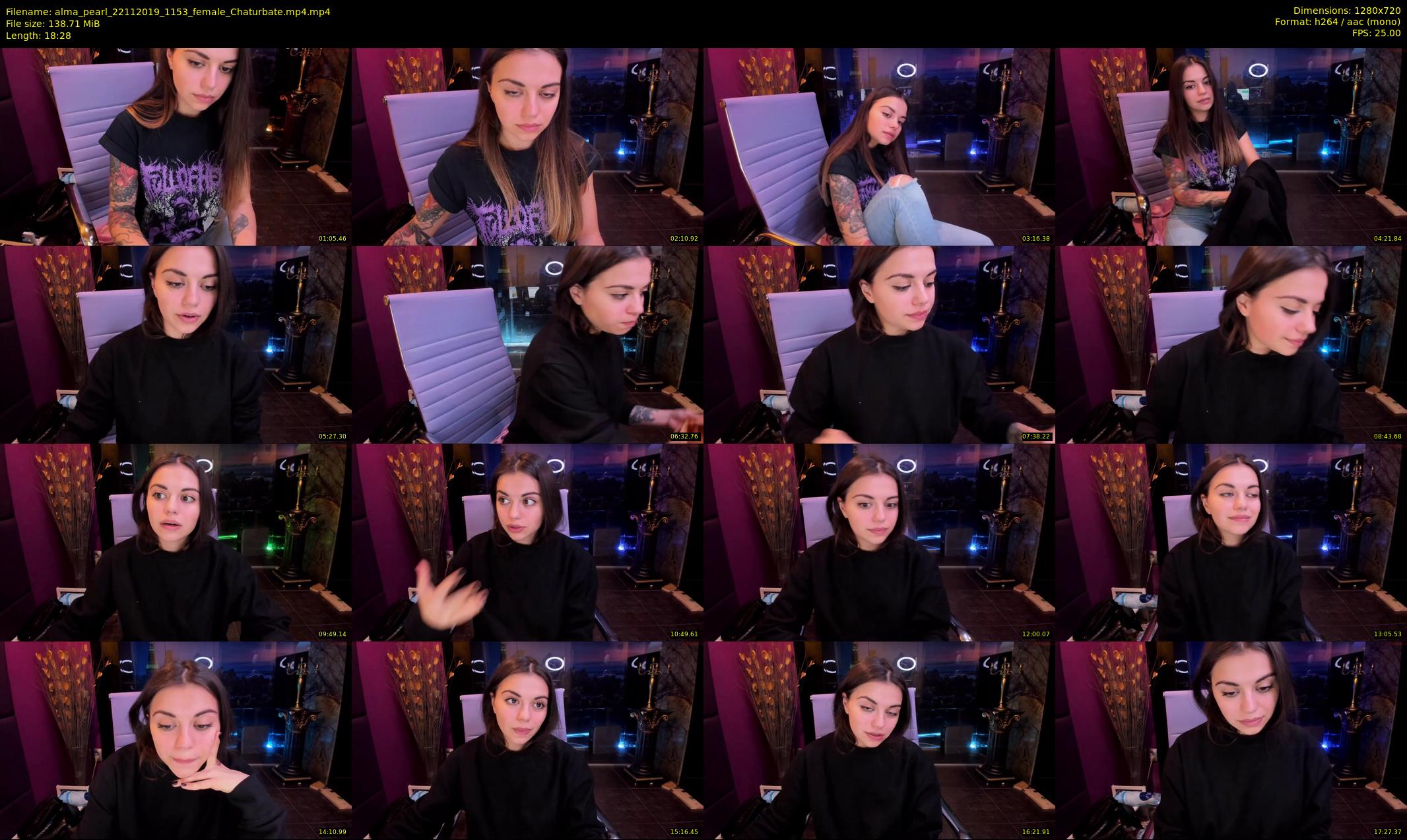 alma_pearl — 19 minute Chaturbate female cam show recording, 720p, Nov 22, 2019