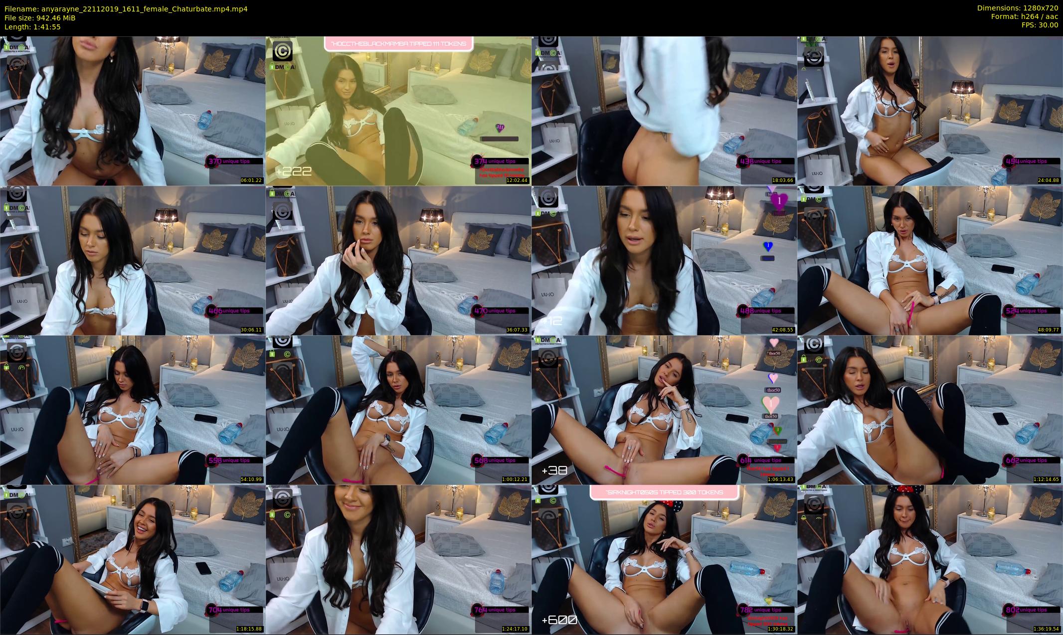 anyarayne — 102 minute Chaturbate female cam show recording, 720p, Nov 22, 2019