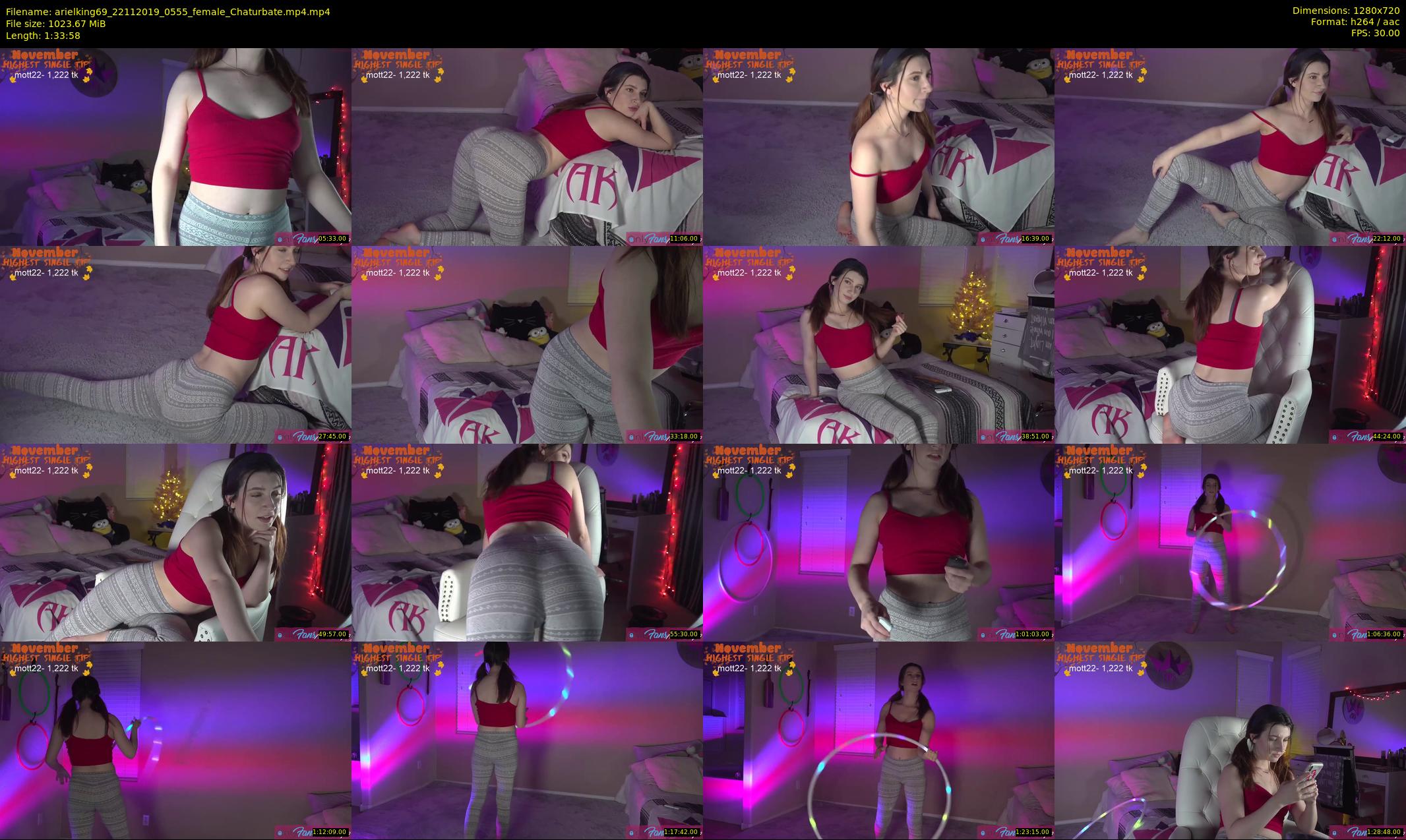 arielking69 — 94 minute Chaturbate female cam show recording, 720p, Nov 22, 2019