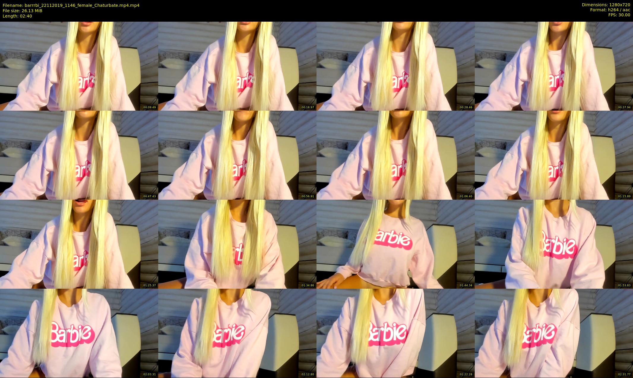 barrrbi — 3 minute Chaturbate female cam show recording, 720p, Nov 22, 2019