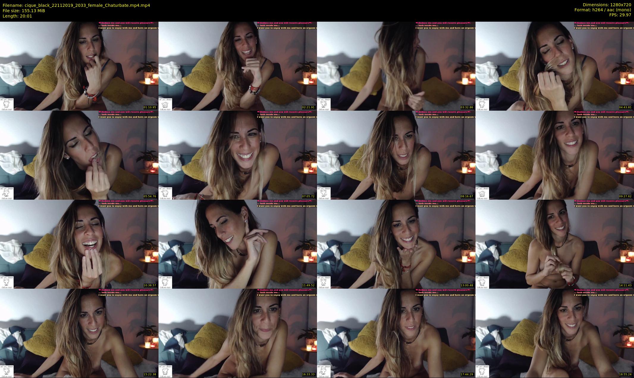 cique_black — 21 minute Chaturbate female cam show recording, 720p, Nov 22, 2019