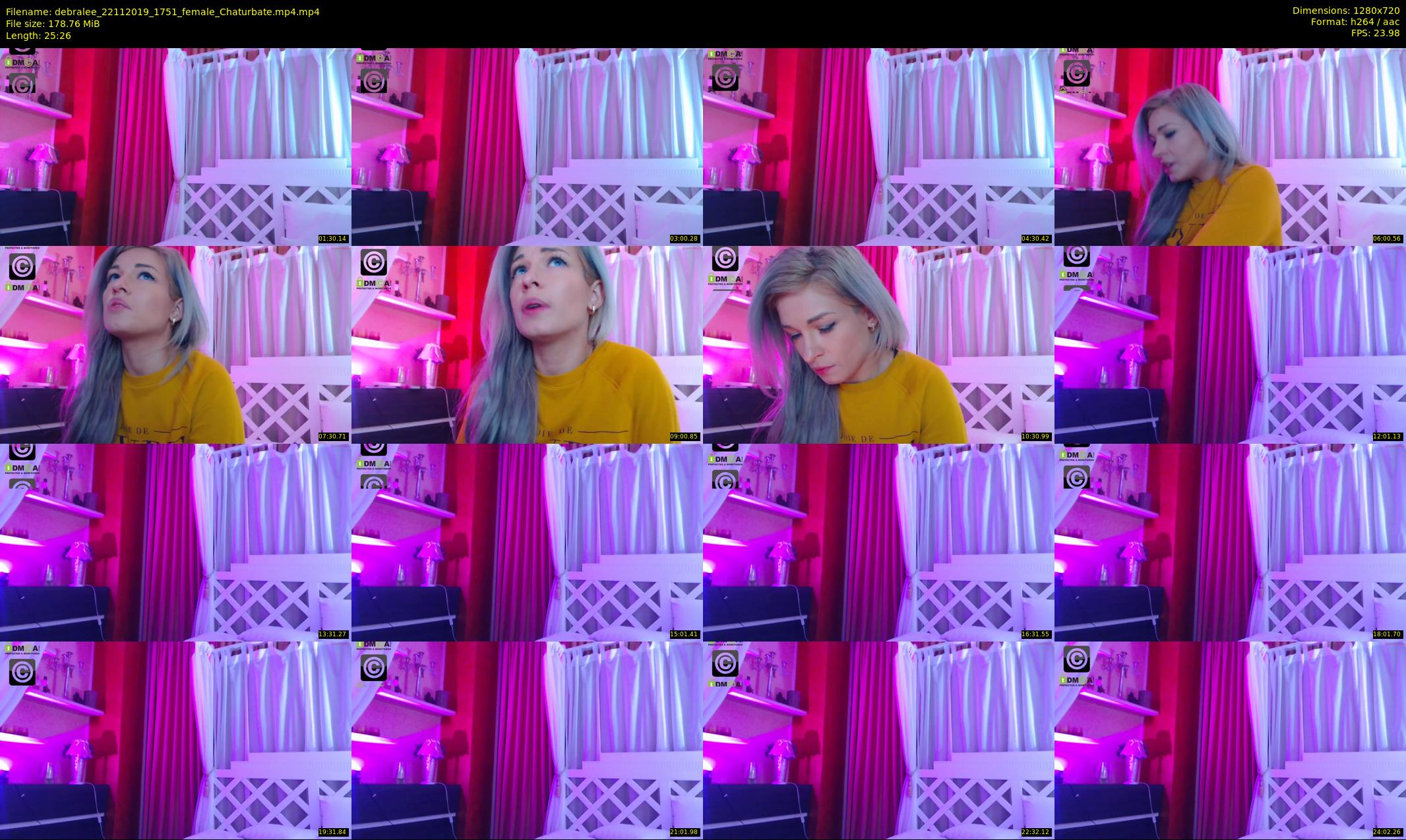 debralee — 26 minute Chaturbate female cam show recording, 720p, Nov 22, 2019