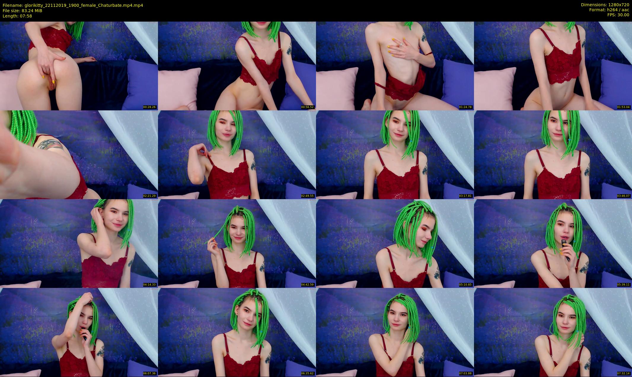 glorikitty — 8 minute Chaturbate female cam show recording, 720p, Nov 22, 2019