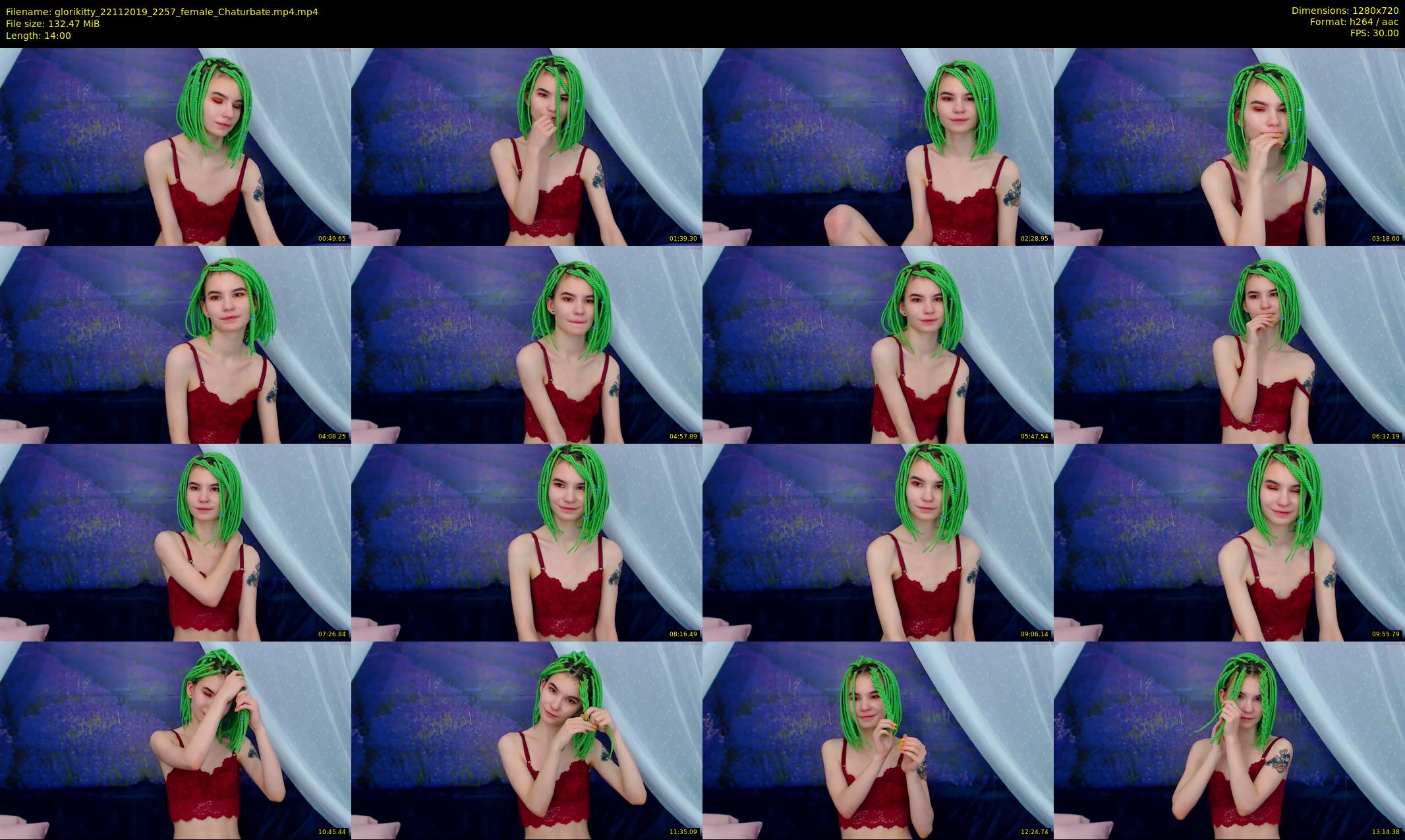 glorikitty — 14 minute Chaturbate female cam show recording, 720p, Nov 22, 2019