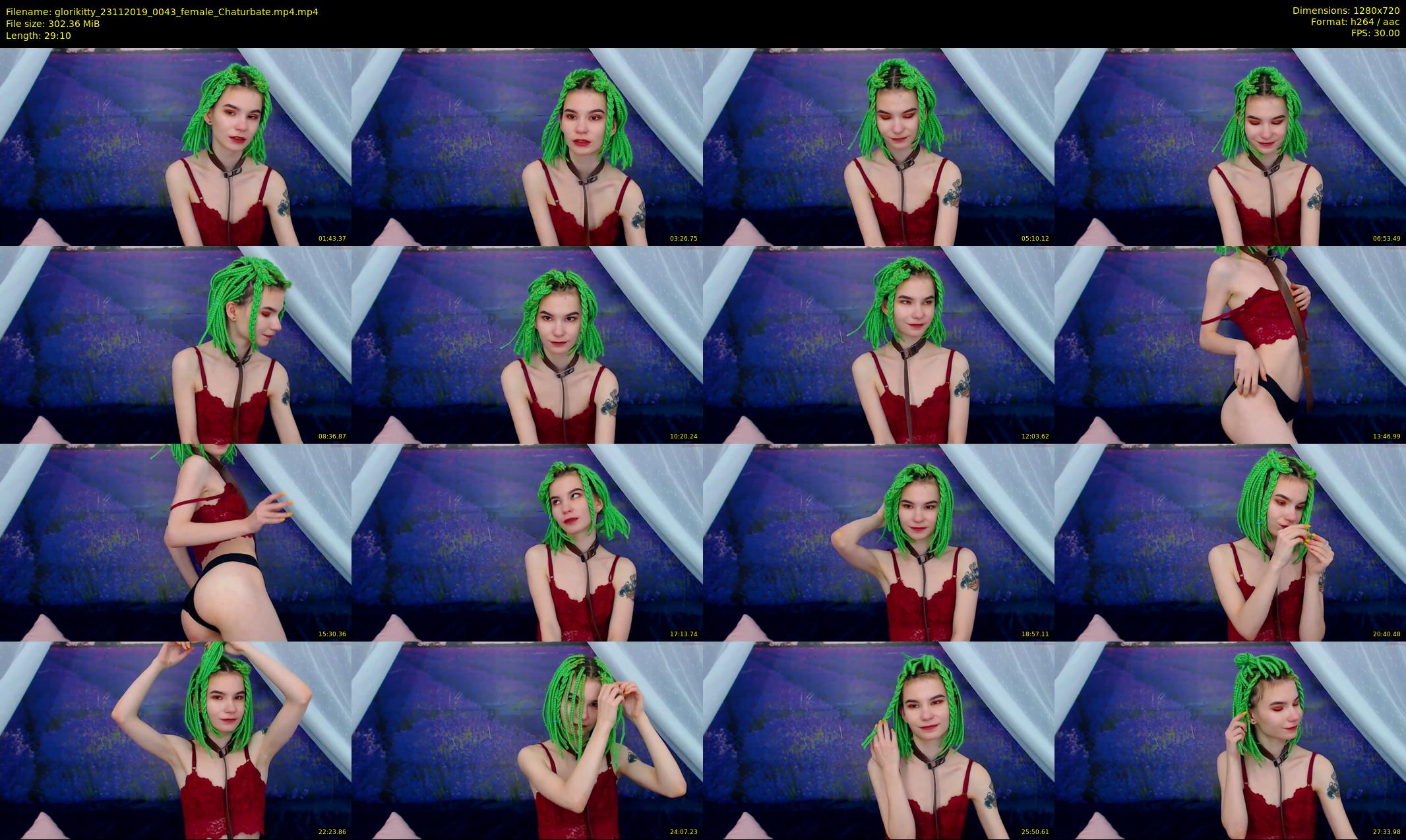 glorikitty — 30 minute Chaturbate female cam show recording, 720p, Nov 23, 2019