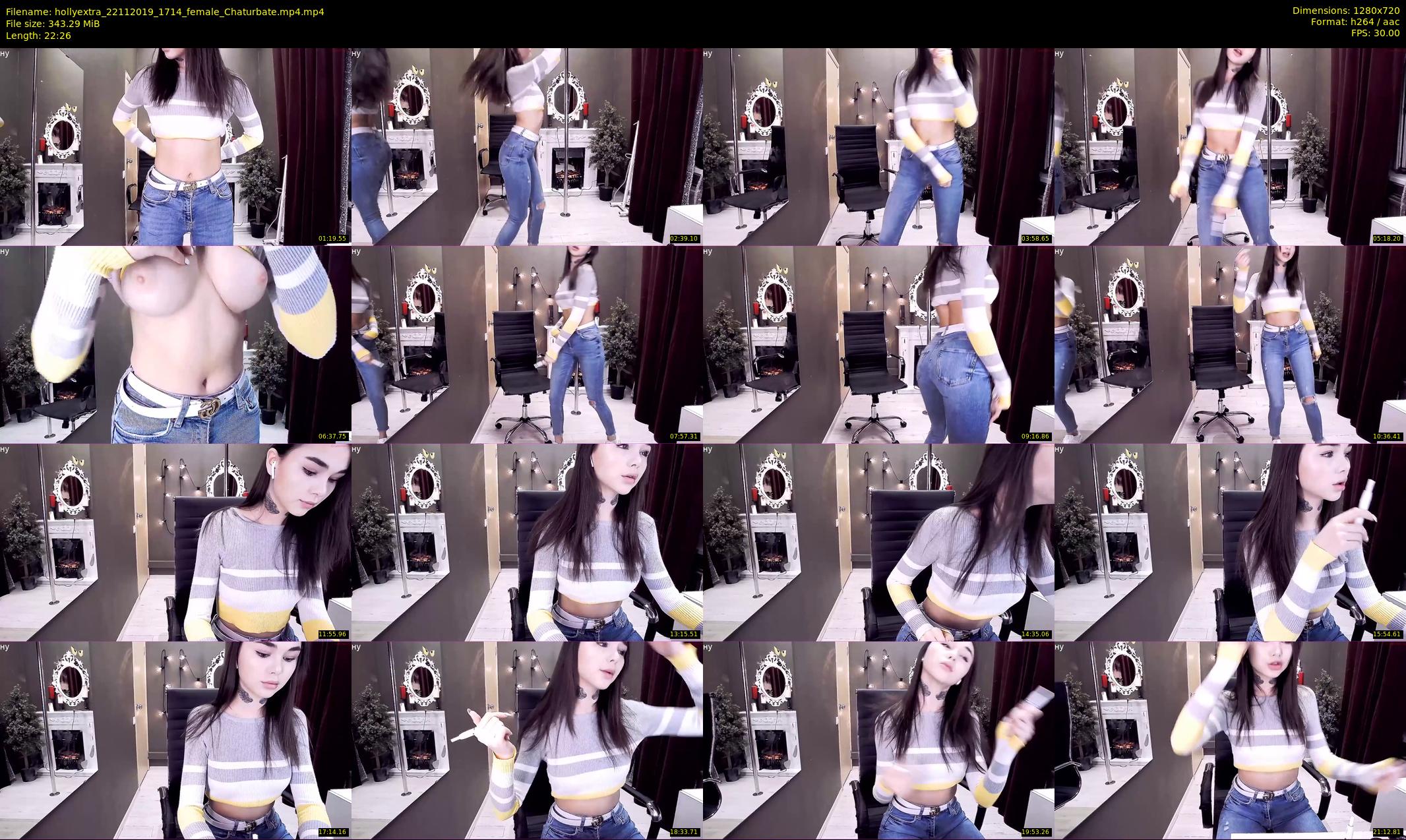hollyextra — 23 minute Chaturbate female cam show recording, 720p, Nov 22, 2019