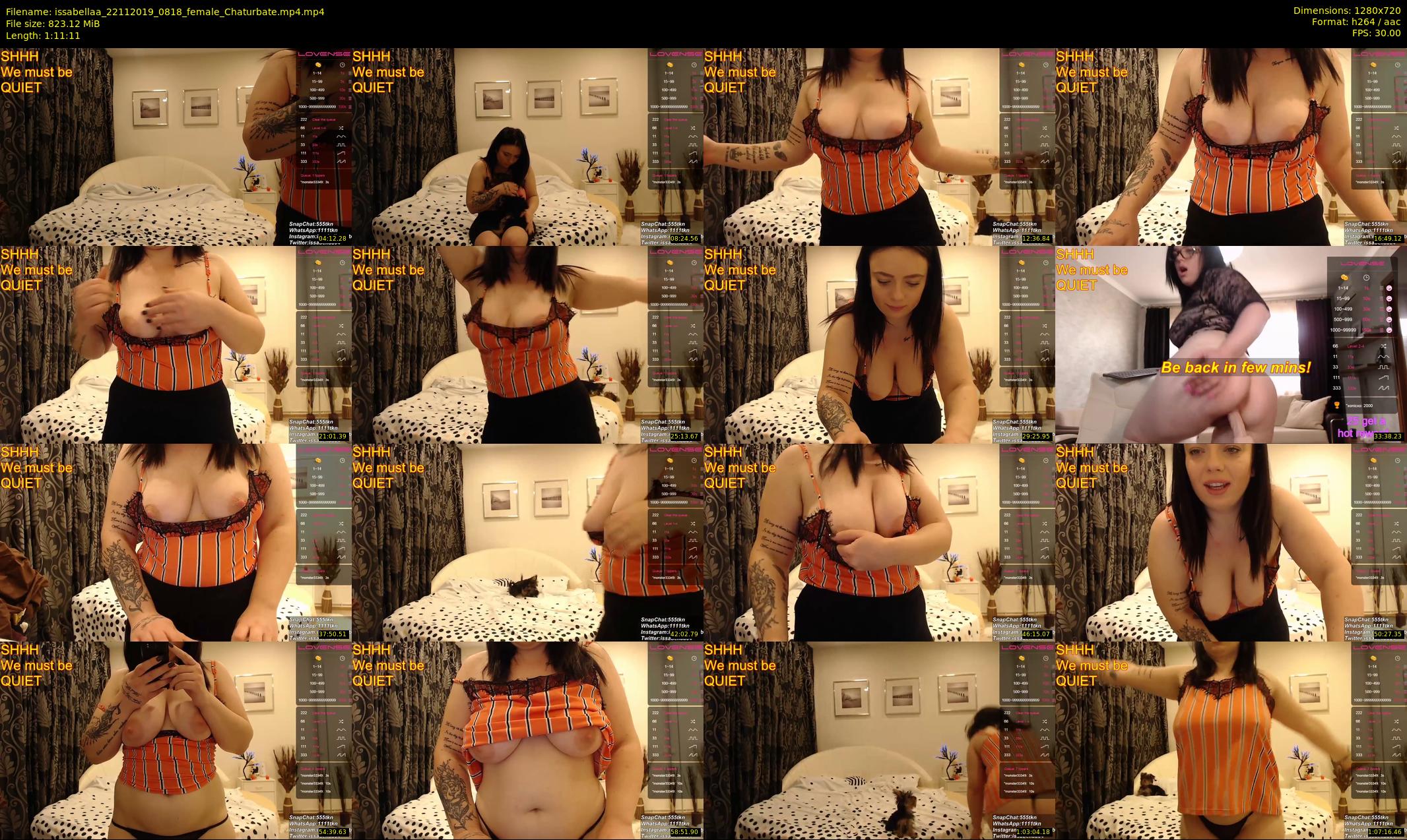 issabellaa — 72 minute Chaturbate female cam show recording, 720p, Nov 22, 2019