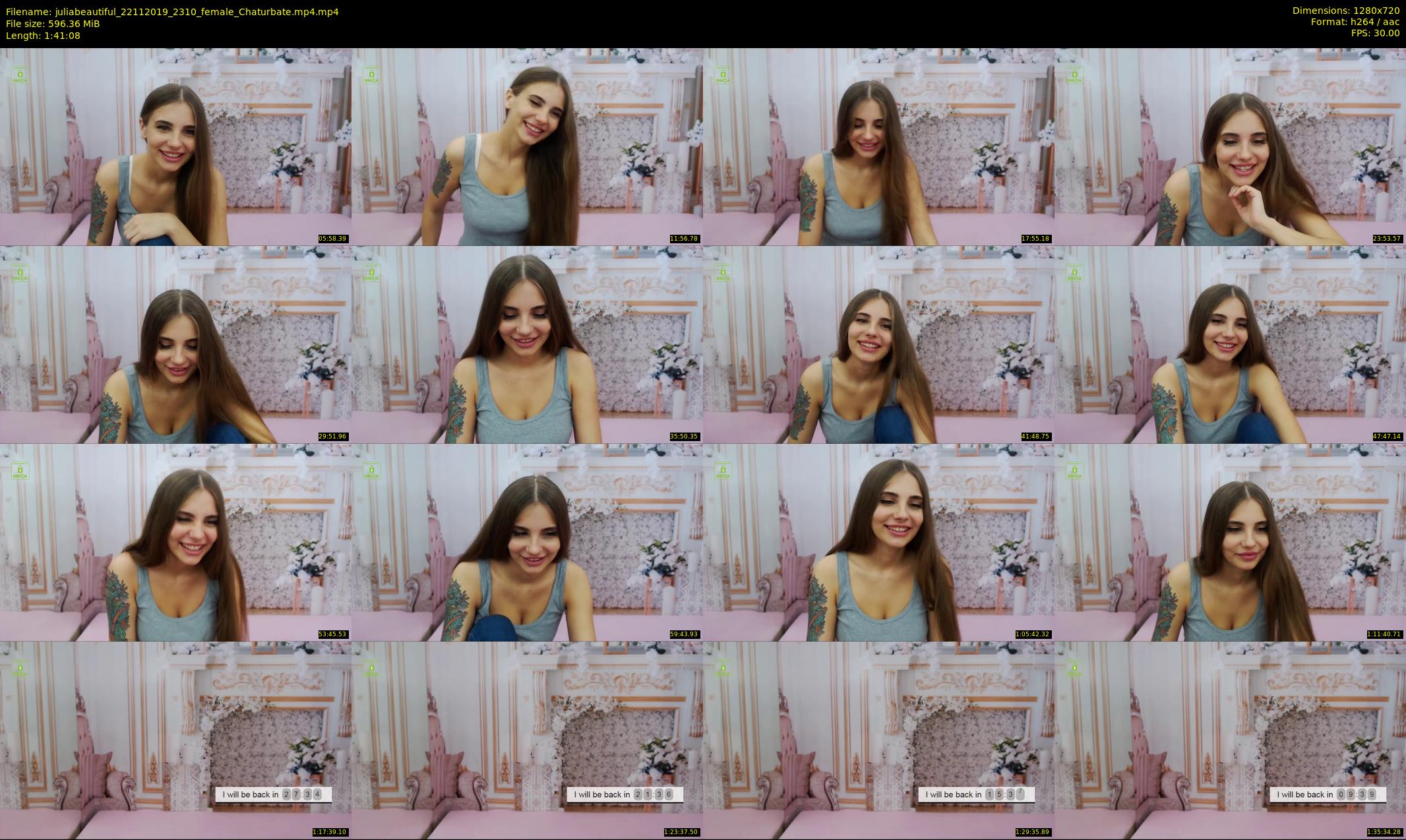 juliabeautiful — 102 minute Chaturbate female cam show recording, 720p, Nov 22, 2019