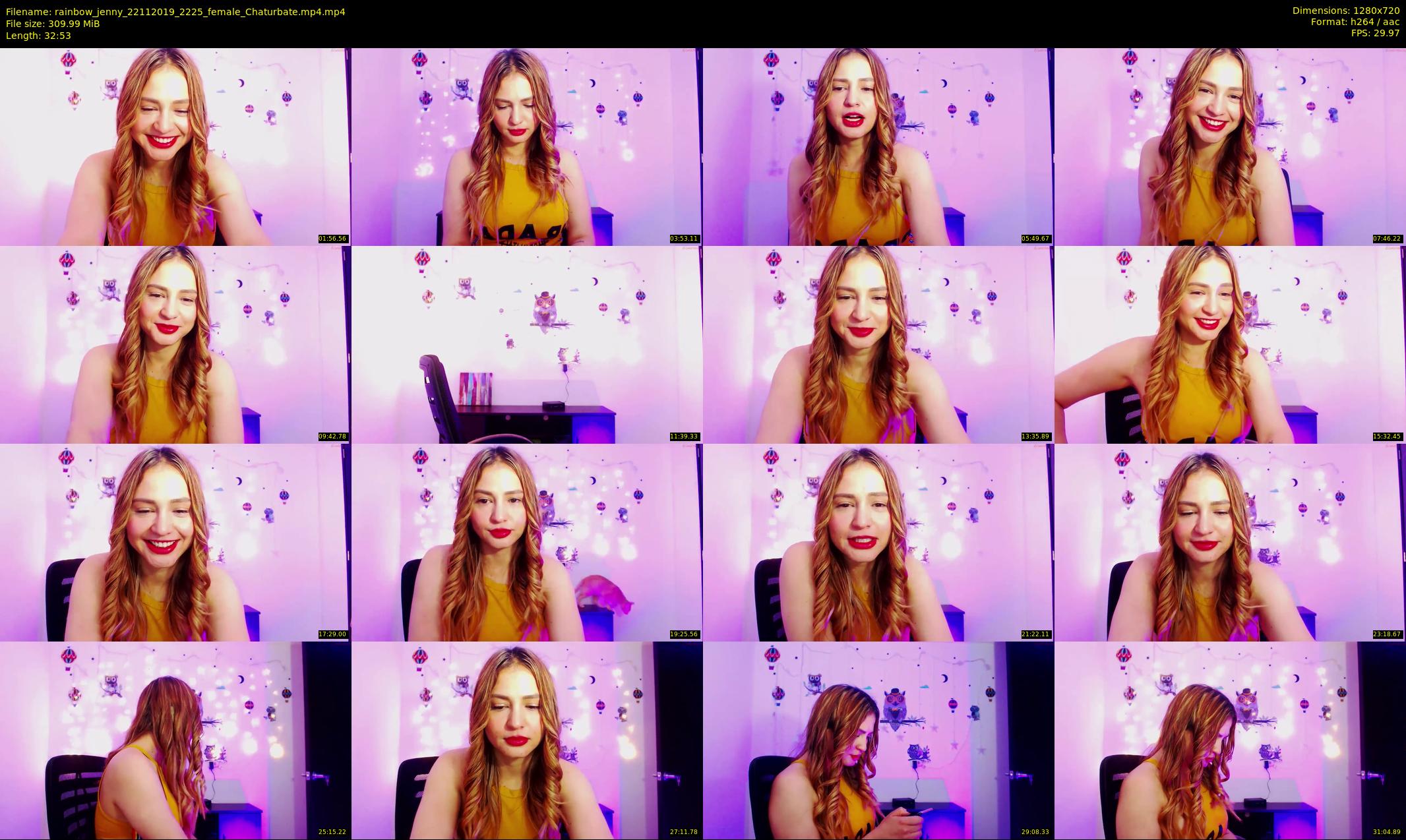 rainbow_jenny — 33 minute Chaturbate female cam show recording, 720p, Nov 22, 2019