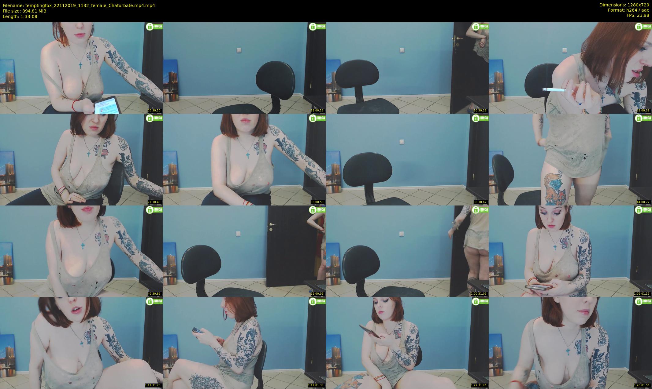 temptingfox — 94 minute Chaturbate female cam show recording, 720p, Nov 22, 2019