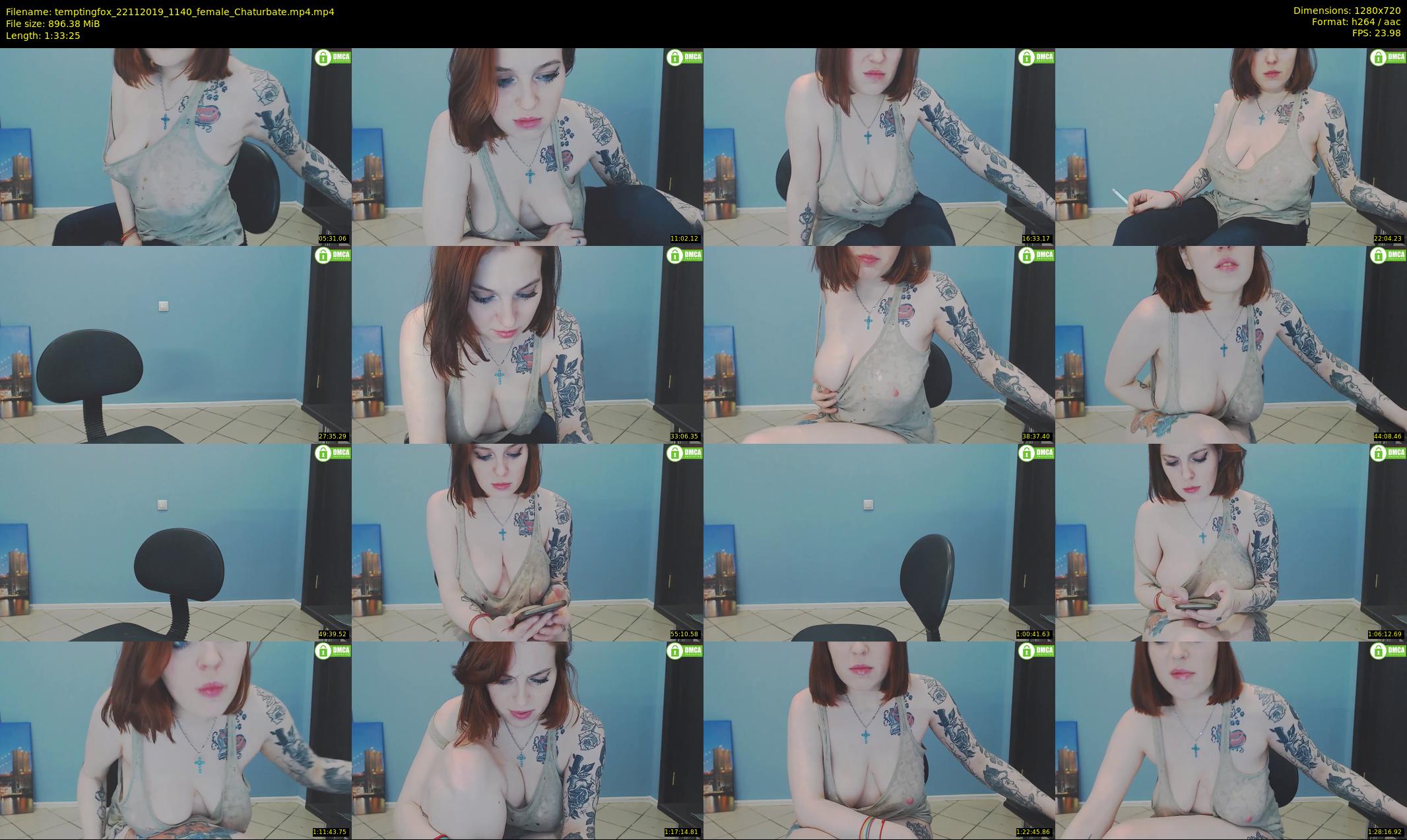 temptingfox — 94 minute Chaturbate female cam show recording, 720p, Nov 22, 2019