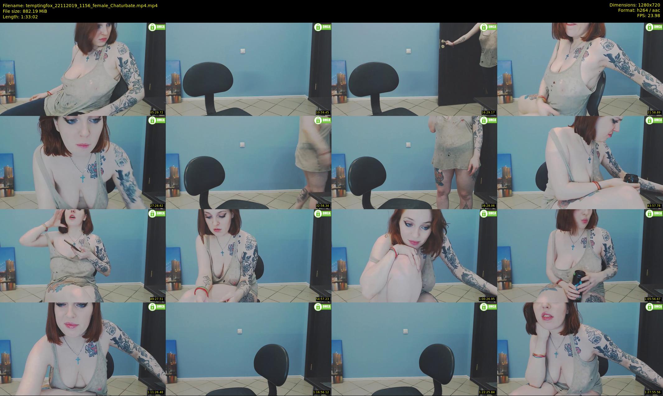 temptingfox — 94 minute Chaturbate female cam show recording, 720p, Nov 22, 2019
