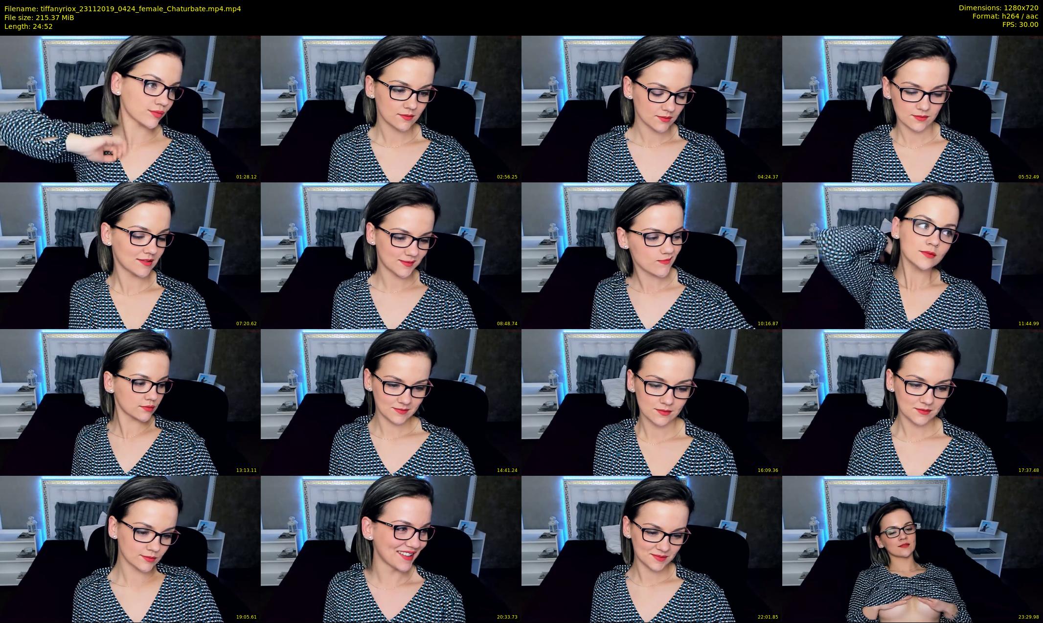 tiffanyriox — 25 minute Chaturbate female cam show recording, 720p, Nov 23, 2019