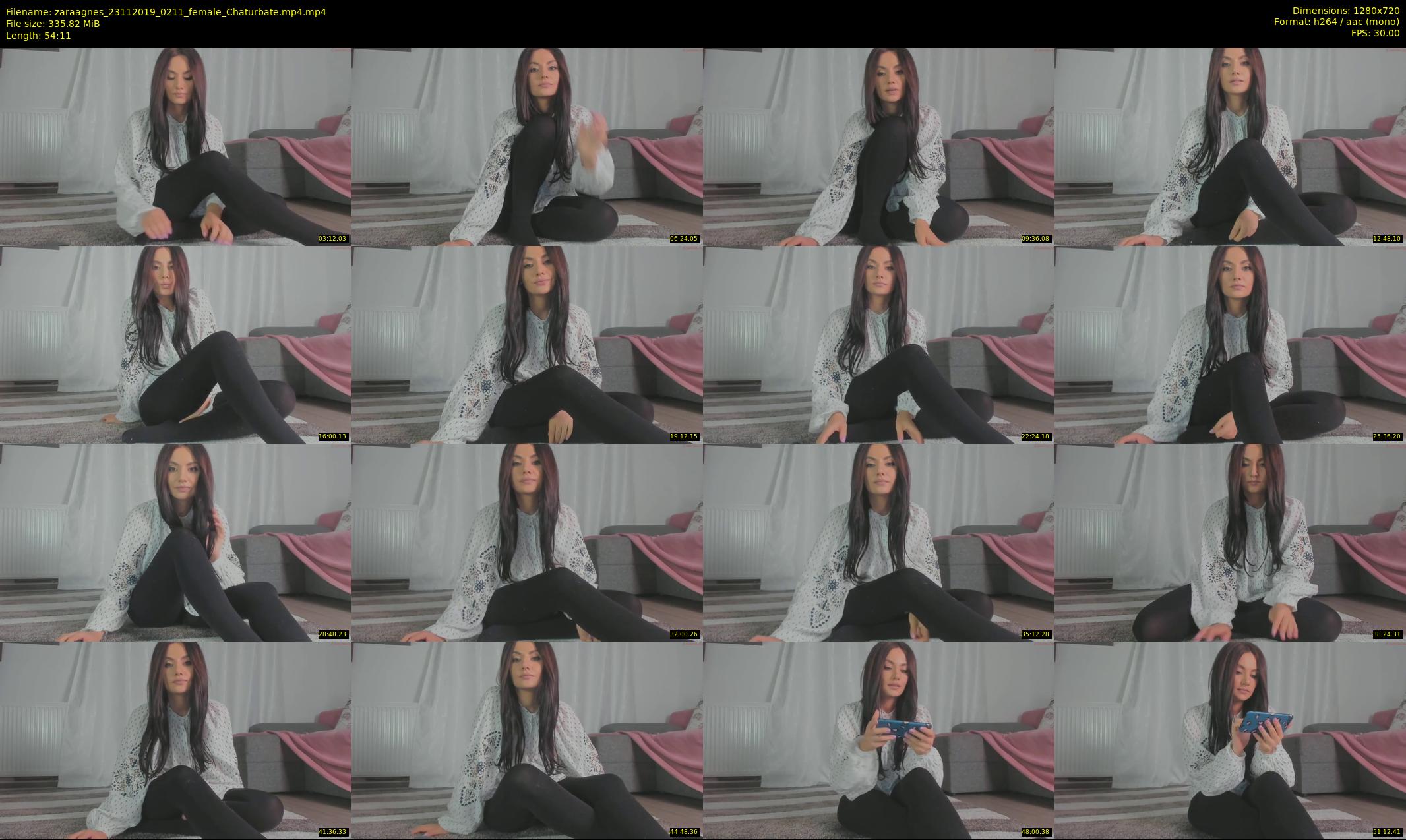 zaraagnes — 55 minute Chaturbate female cam show recording, 720p, Nov 23, 2019