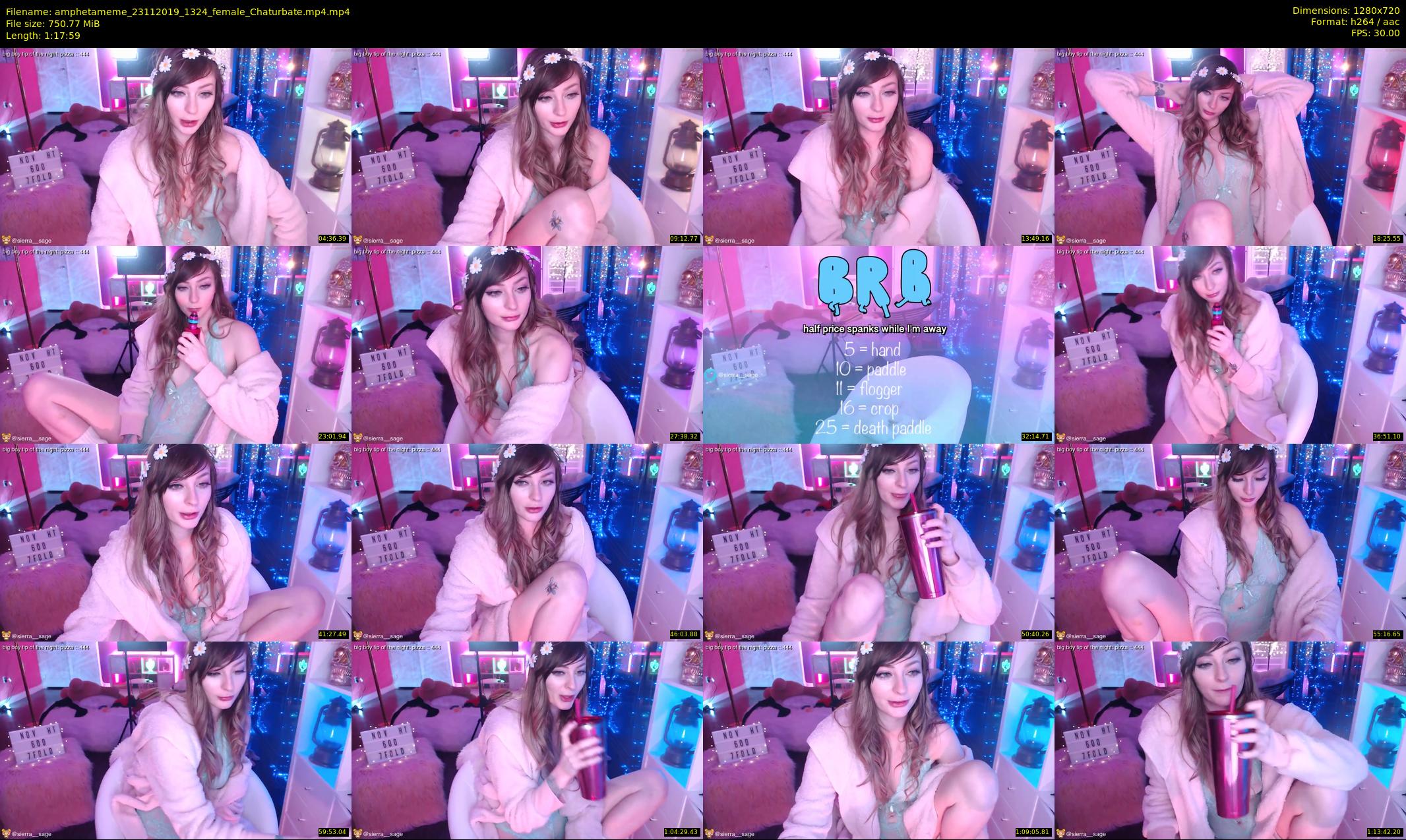 amphetameme — 78 minute Chaturbate female cam show recording, 720p, Nov 23, 2019