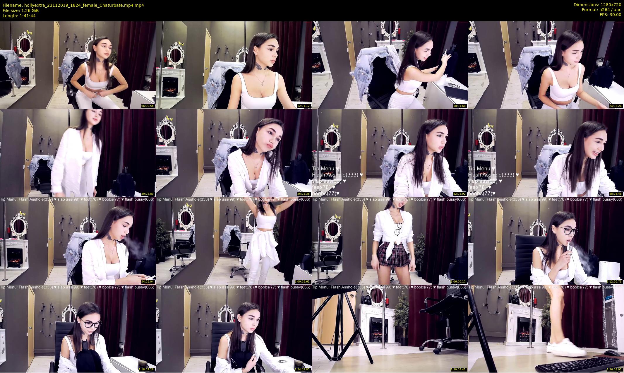 hollyextra — 102 minute Chaturbate female cam show recording, 720p, Nov 23, 2019