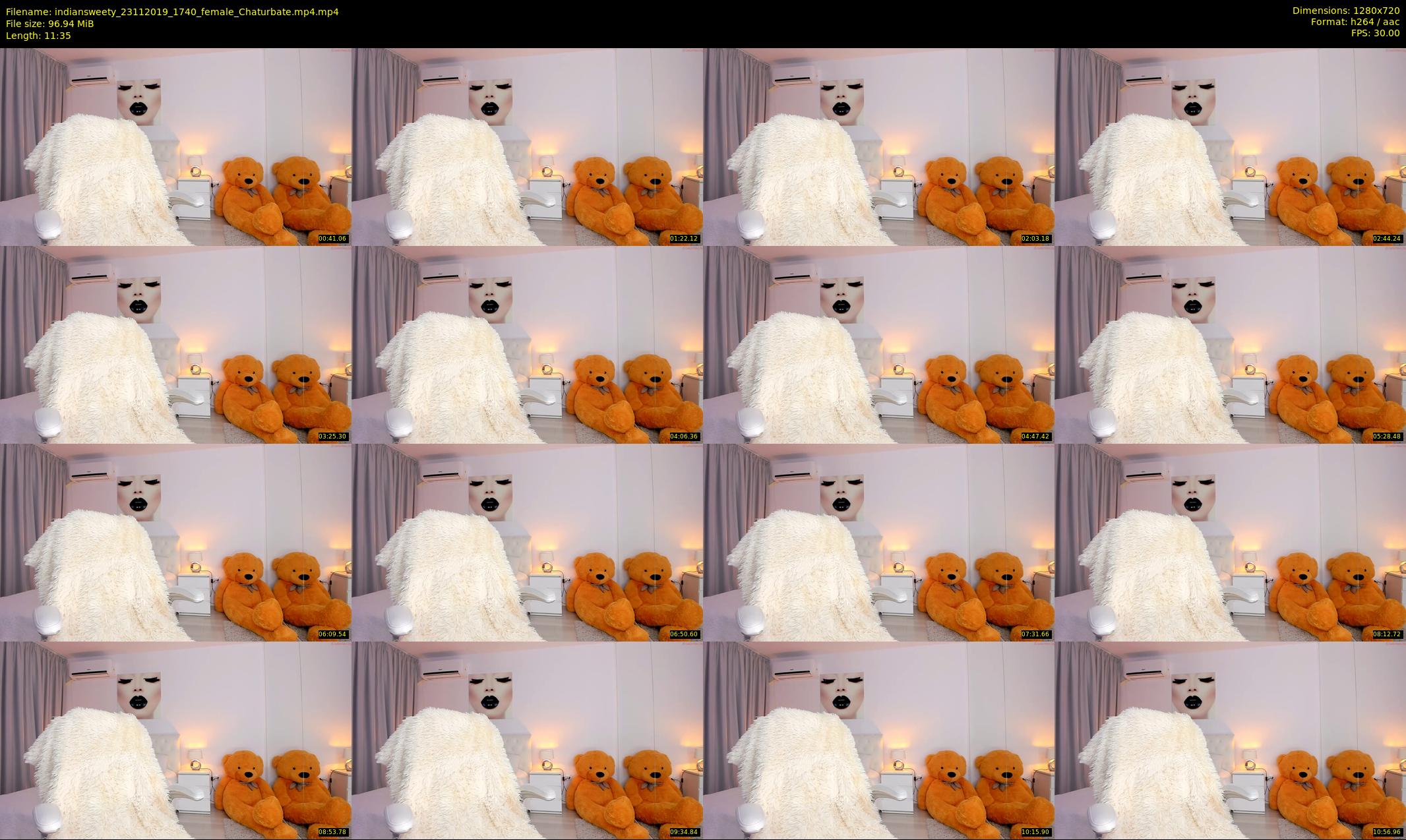 indiansweety — 12 minute Chaturbate female cam show recording, 720p, Nov 23, 2019