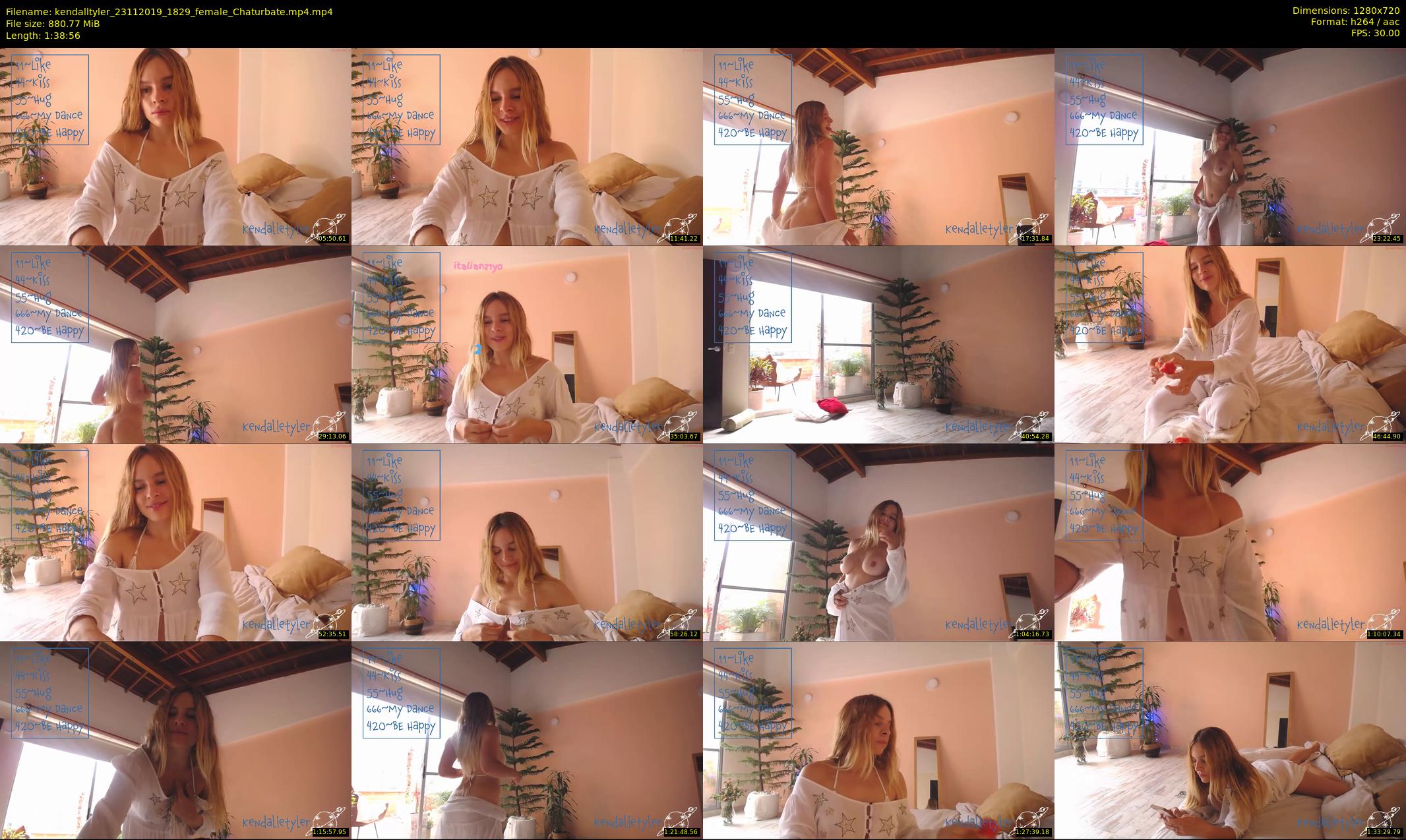 kendalltyler — 99 minute Chaturbate female cam show recording, 720p, Nov 23, 2019
