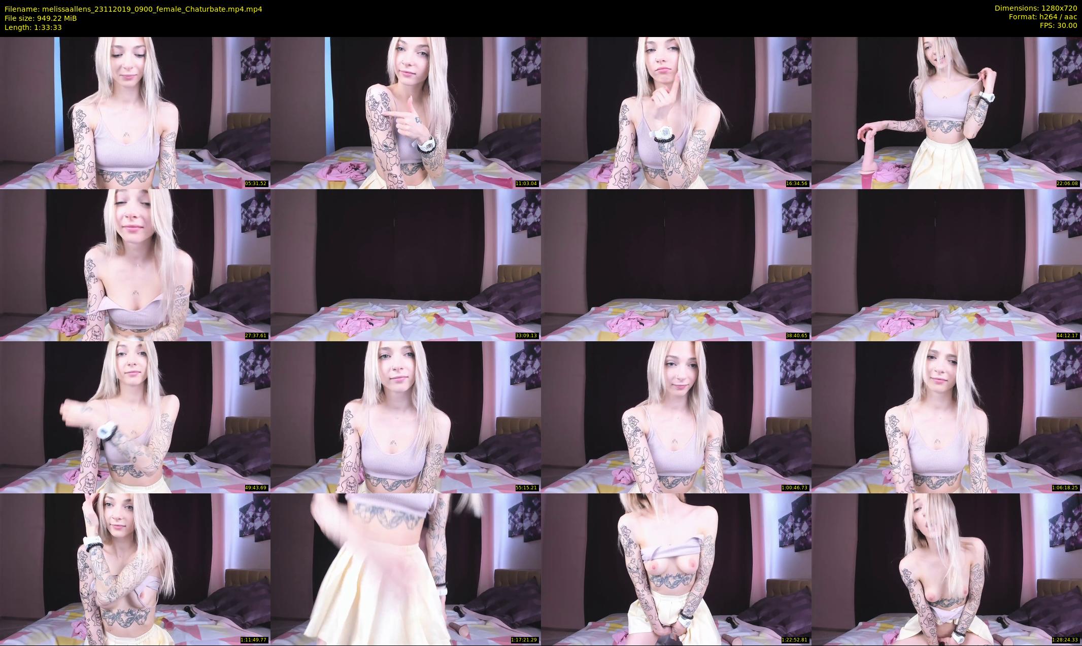 melissaallens — 94 minute Chaturbate female cam show recording, 720p, Nov 23, 2019