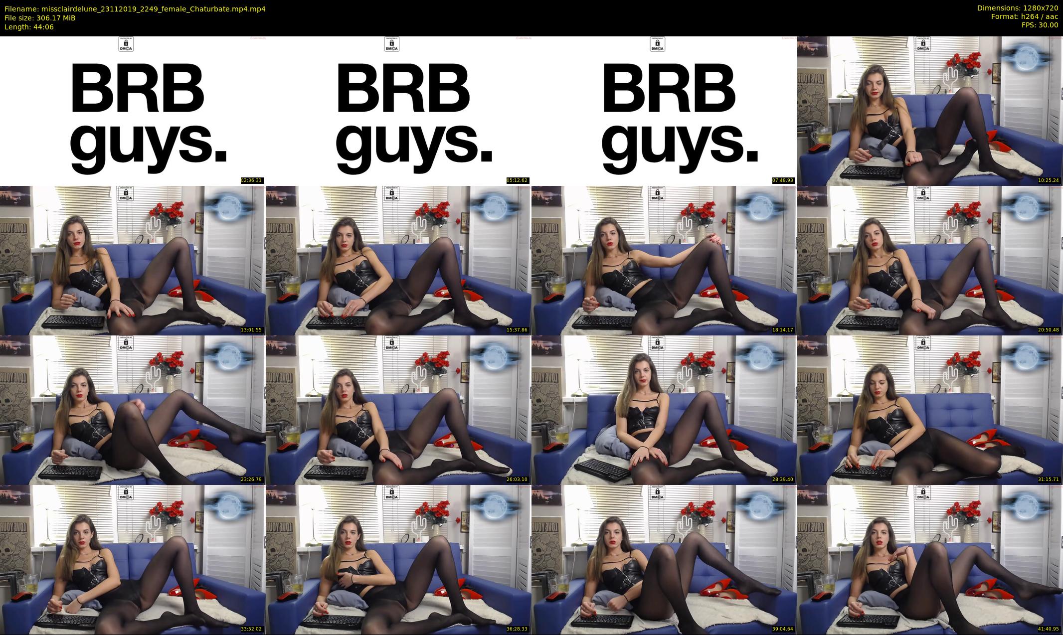missclairdelune — 45 minute Chaturbate female cam show recording, 720p, Nov 23, 2019