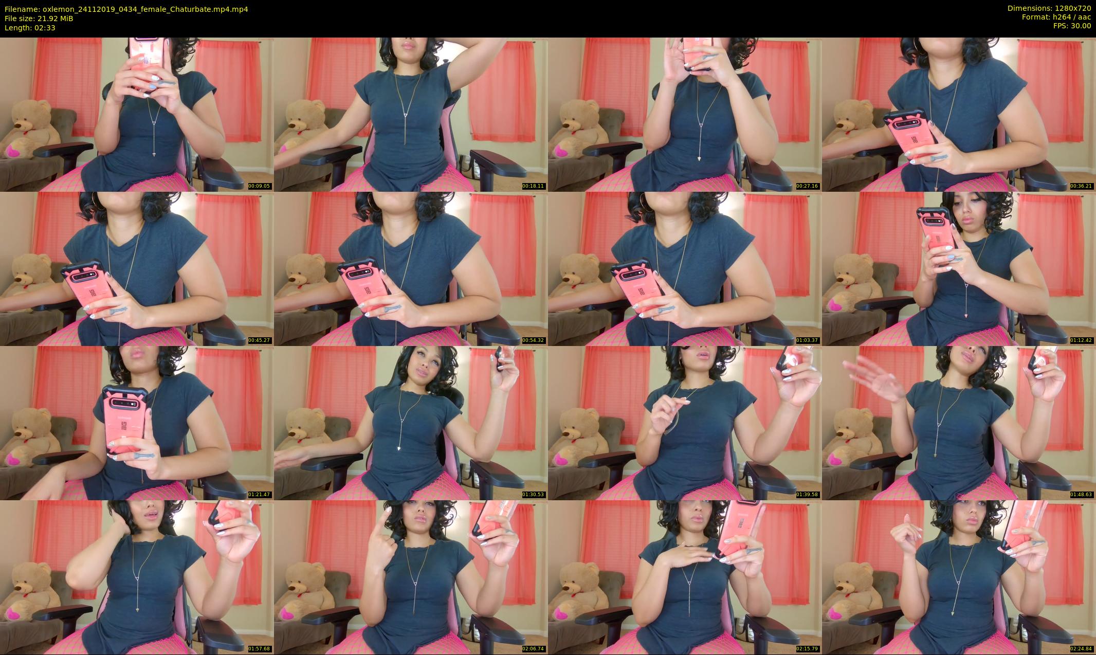oxlemon — 3 minute Chaturbate female cam show recording, 720p, Nov 24, 2019
