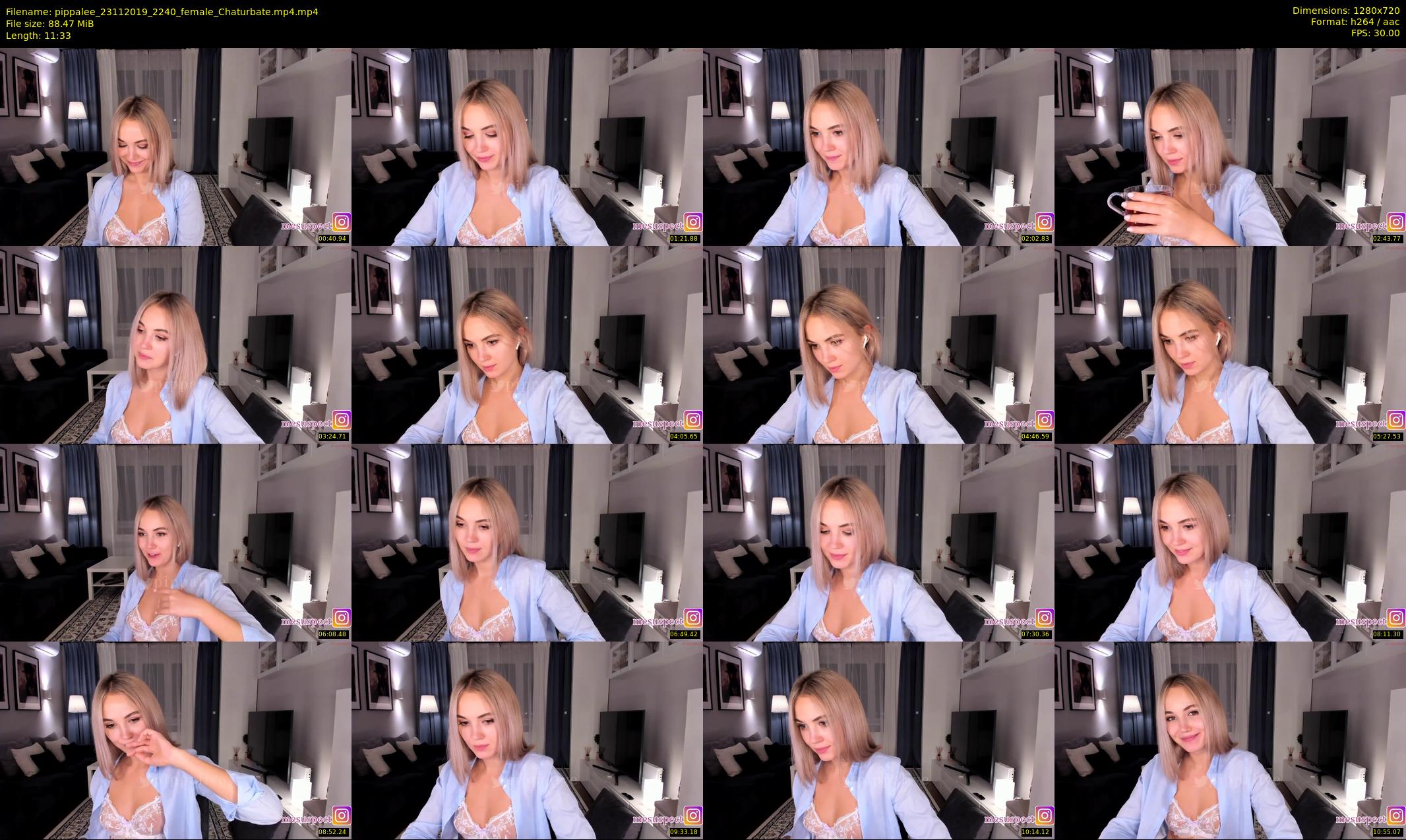 pippalee — 12 minute Chaturbate female cam show recording, 720p, Nov 23, 2019