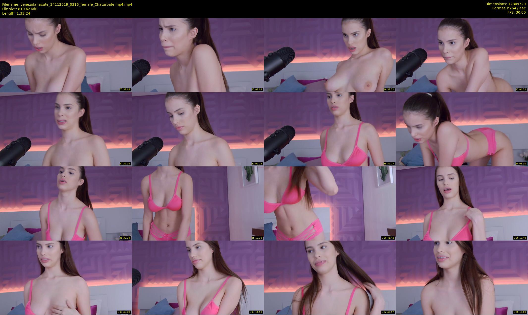 venezolanacute — 94 minute Chaturbate female cam show recording, 720p, Nov 24, 2019