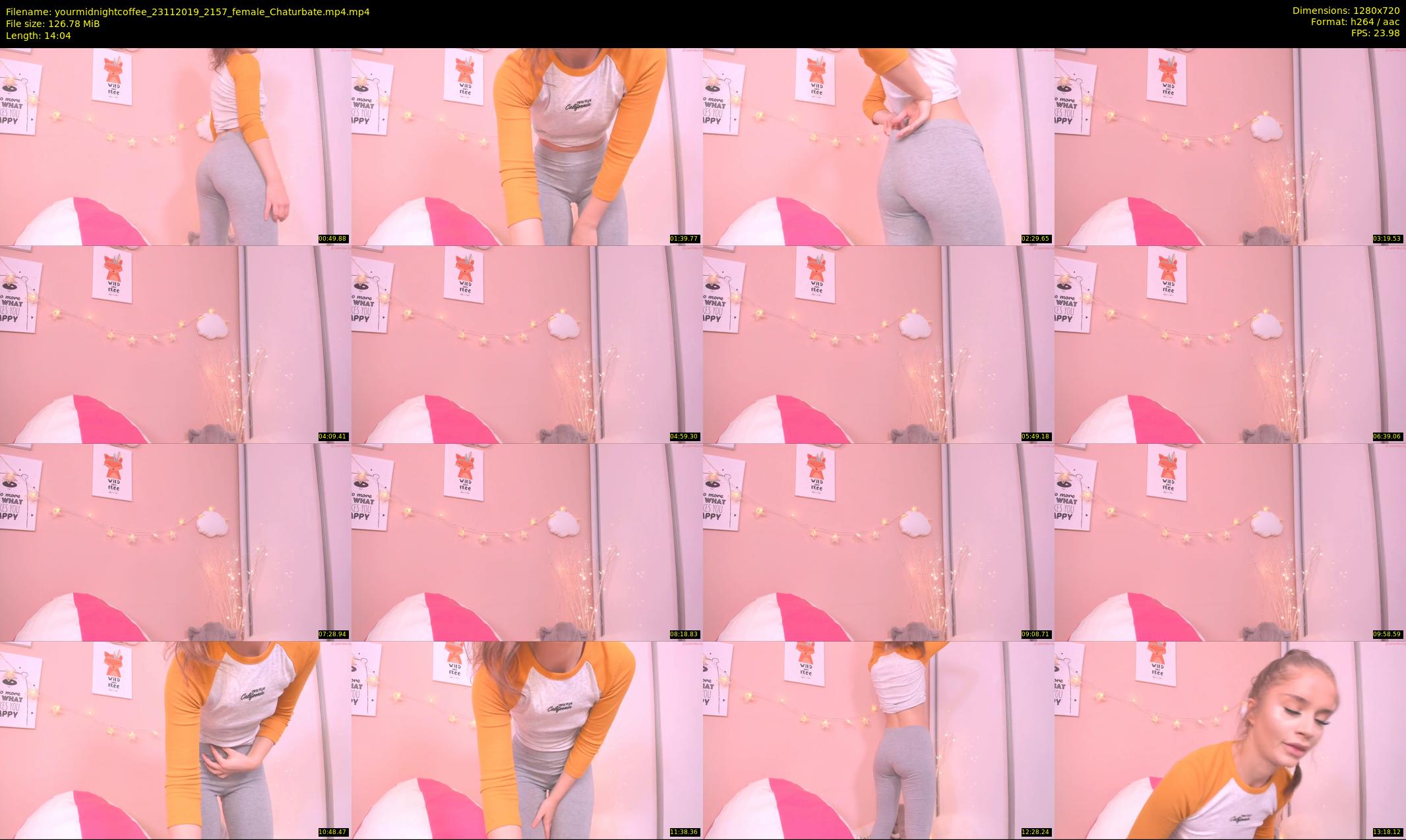 yourmidnightcoffee — 15 minute Chaturbate female cam show recording, 720p, Nov 23, 2019