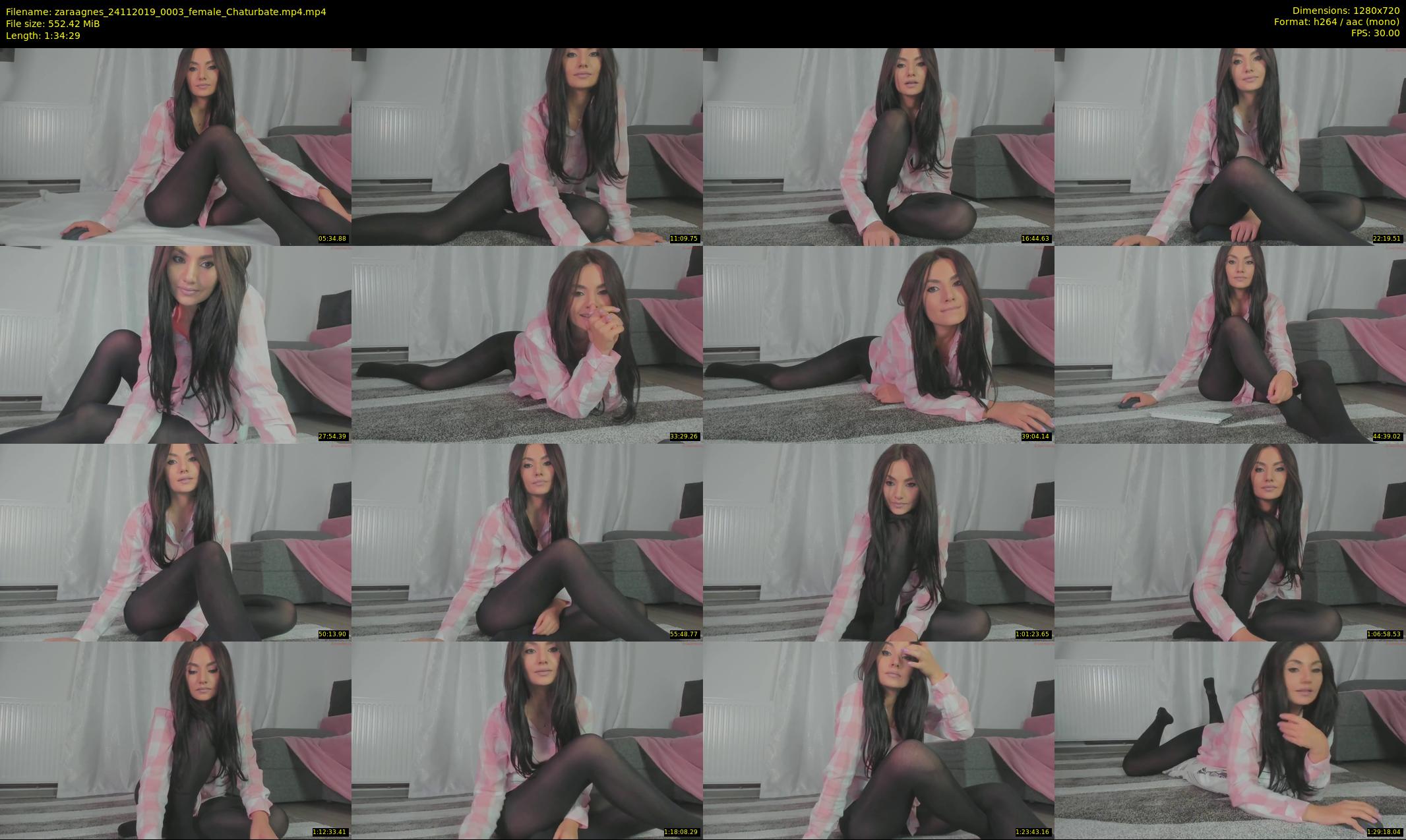 zaraagnes — 95 minute Chaturbate female cam show recording, 720p, Nov 24, 2019