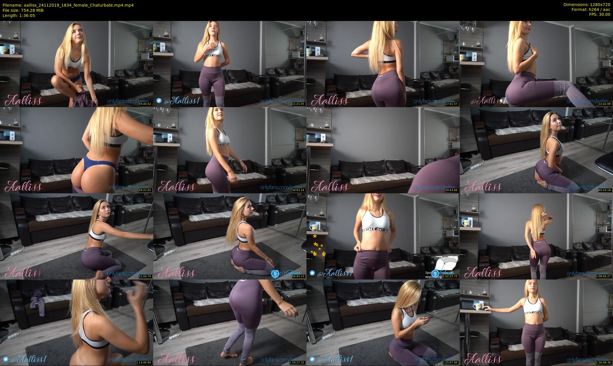 aalliss — 97 minute Chaturbate female cam show recording, 720p, Nov 24, 2019