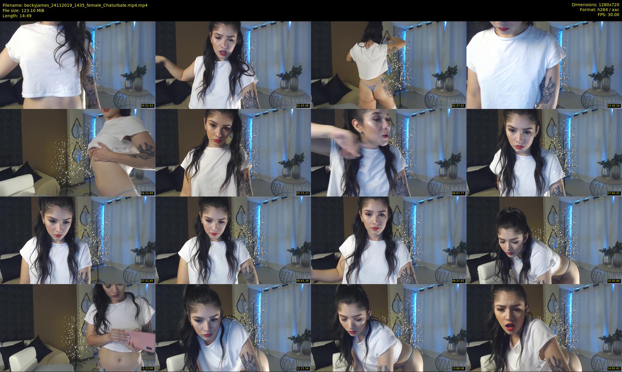 beckyjames — 15 minute Chaturbate female cam show recording, 720p, Nov 24, 2019