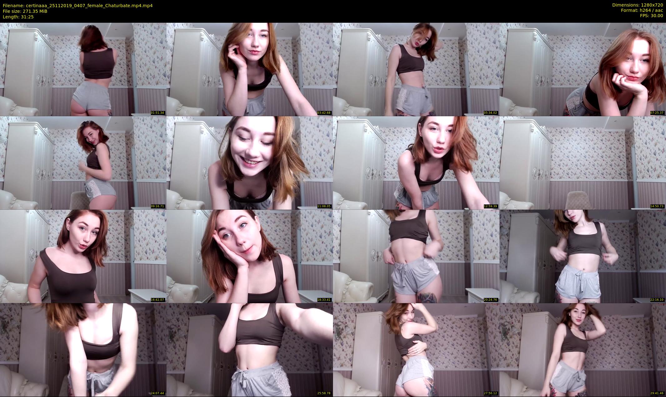 certinaaa — 32 minute Chaturbate female cam show recording, 720p, Nov 25, 2019