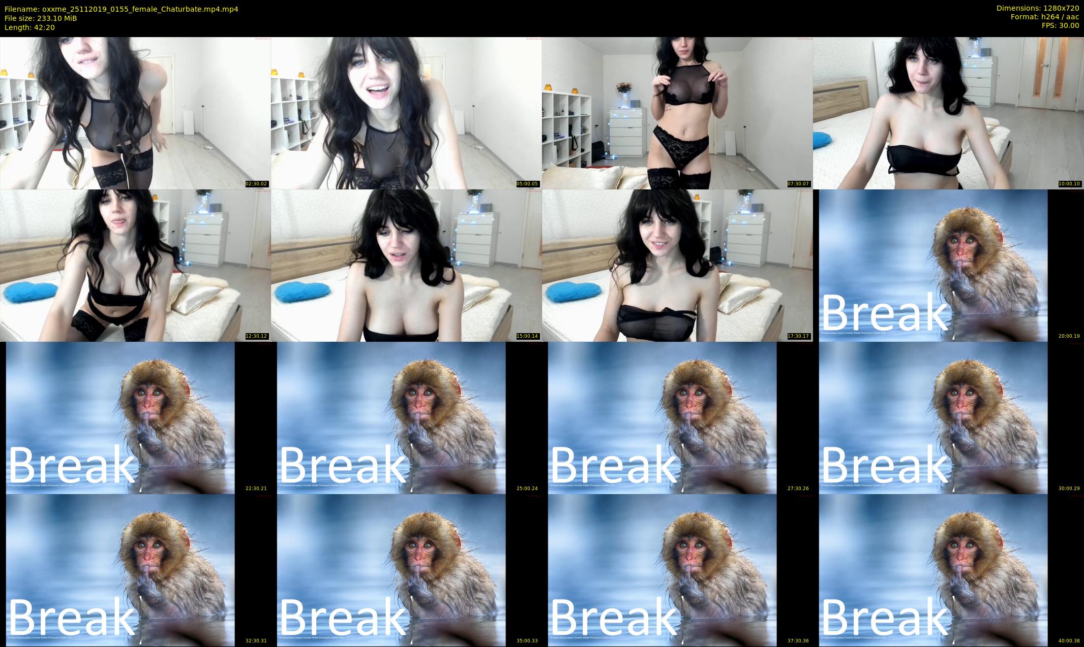 oxxme — 43 minute Chaturbate female cam show recording, 720p, Nov 25, 2019