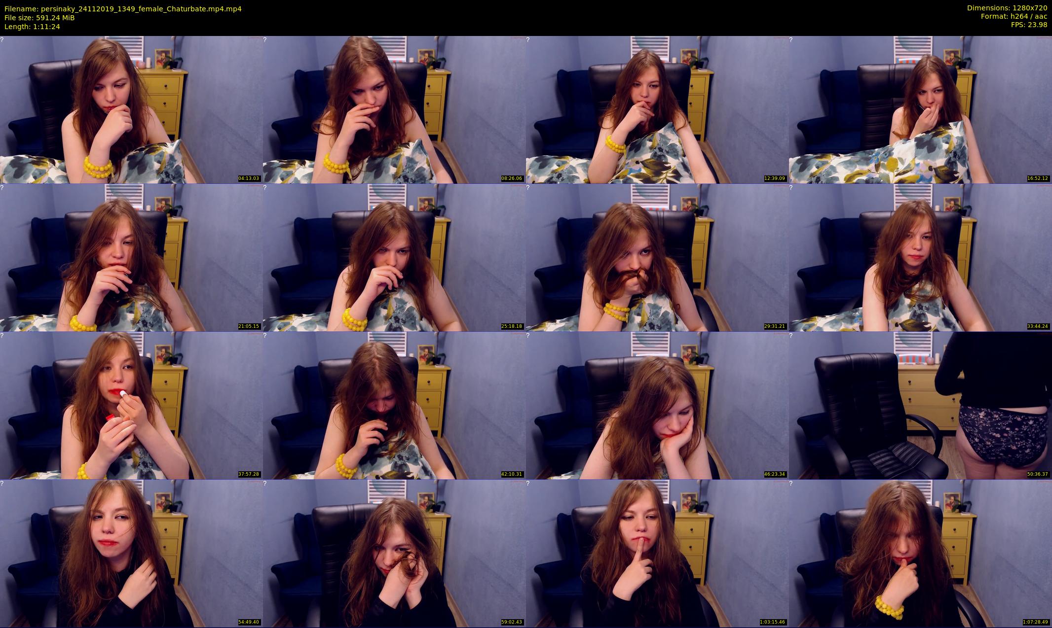 persinaky — 72 minute Chaturbate female cam show recording, 720p, Nov 24, 2019