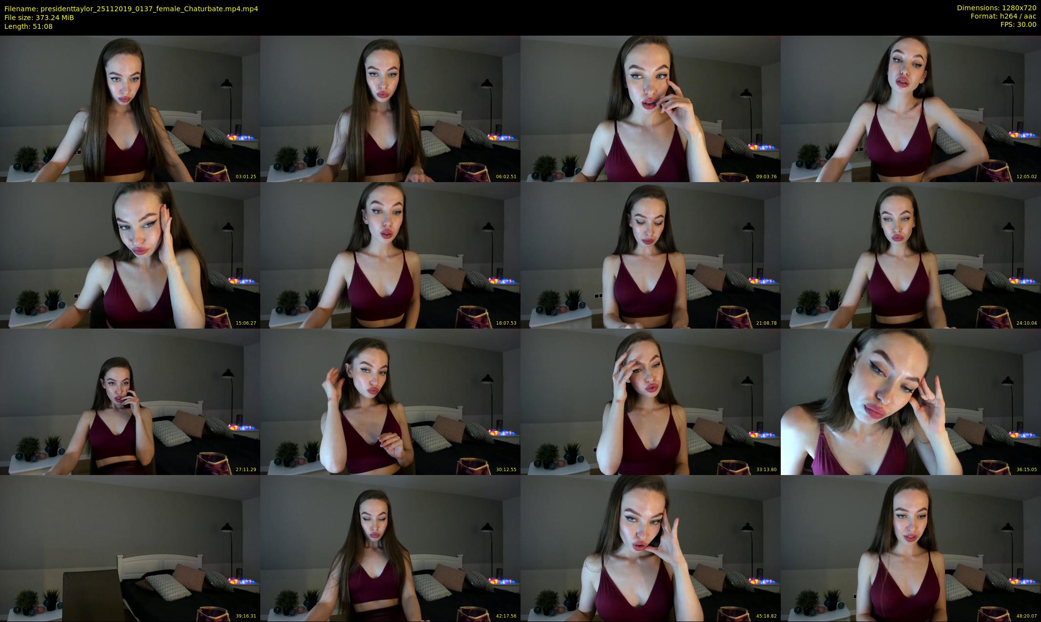 presidenttaylor — 52 minute Chaturbate female cam show recording, 720p, Nov 25, 2019