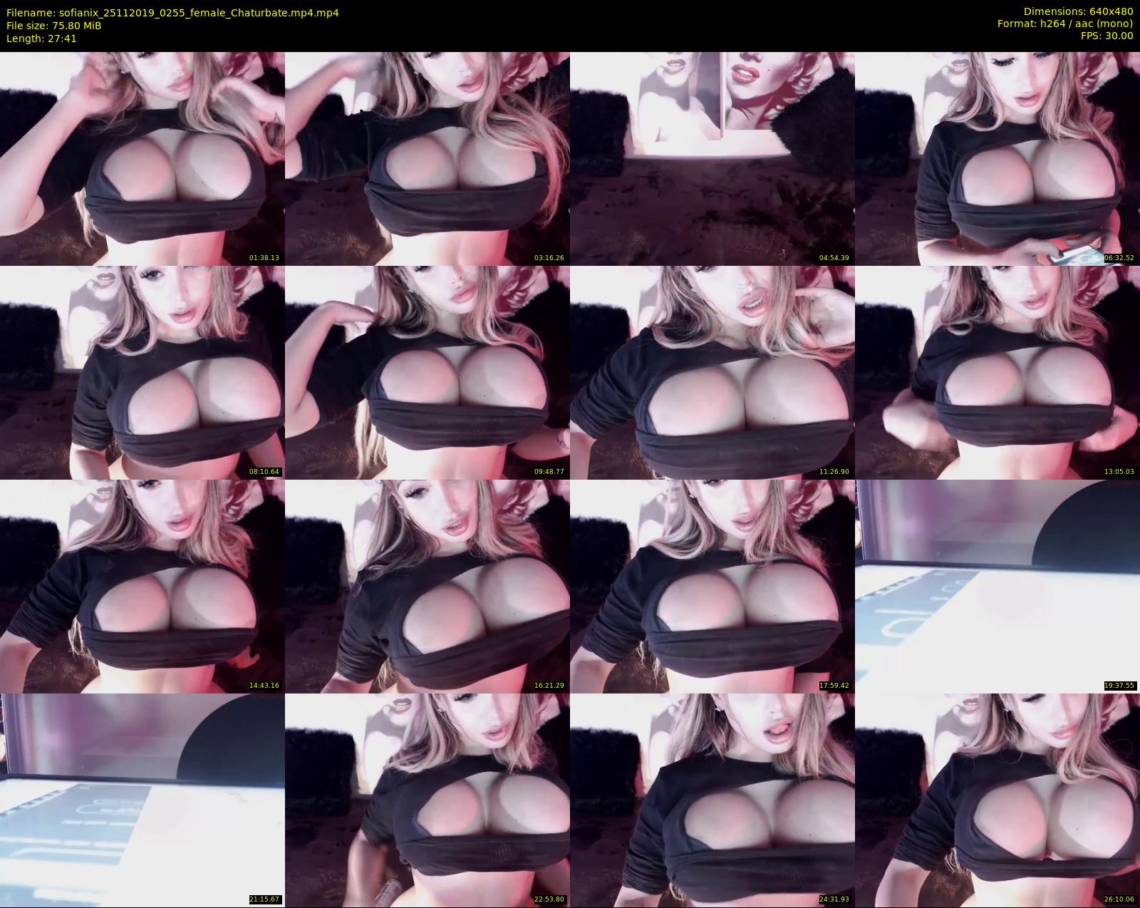 sofianix — 28 minute Chaturbate female cam show recording, 480p, Nov 25, 2019