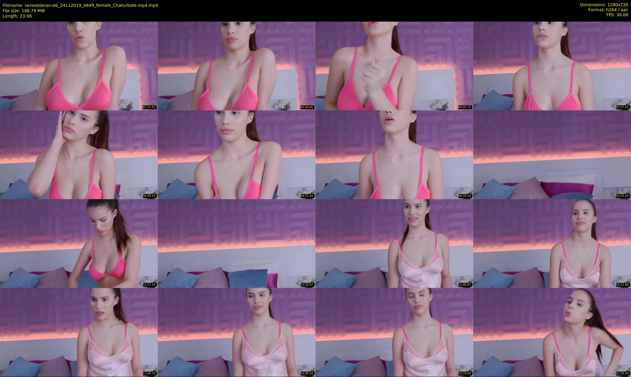 venezolanacute — 24 minute Chaturbate female cam show recording, 720p, Nov 24, 2019