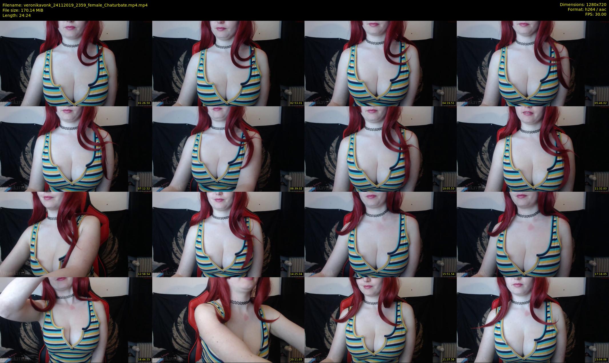 veronikavonk — 25 minute Chaturbate female cam show recording, 720p, Nov 24, 2019