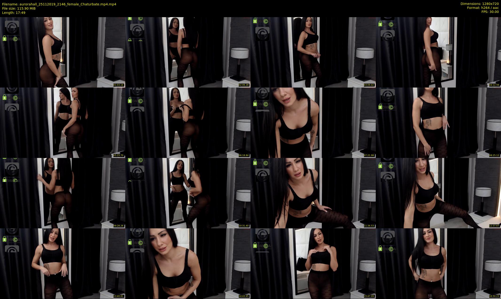 aurorahall — 18 minute Chaturbate female cam show recording, 720p, Nov 25, 2019