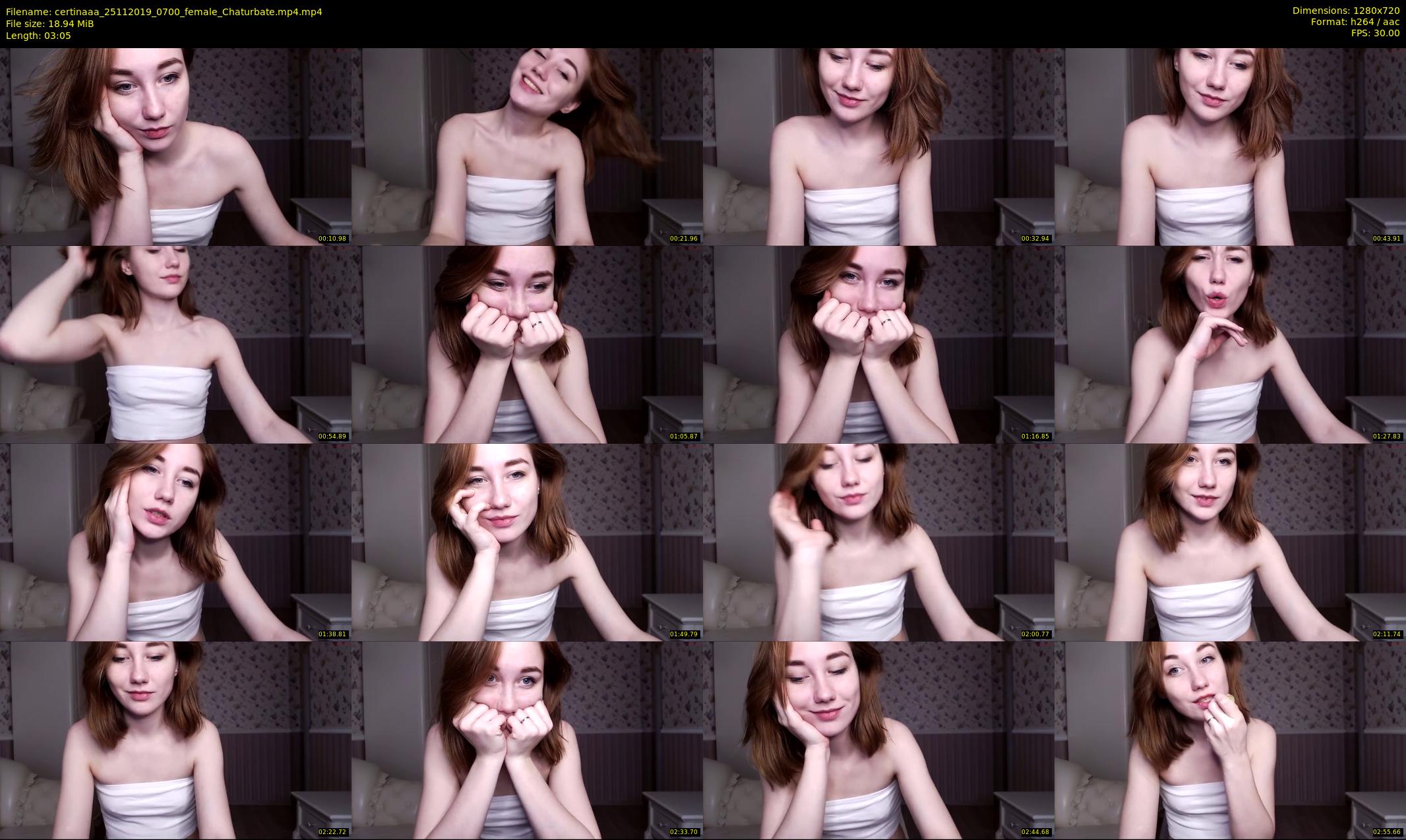 certinaaa — 4 minute Chaturbate female cam show recording, 720p, Nov 25, 2019