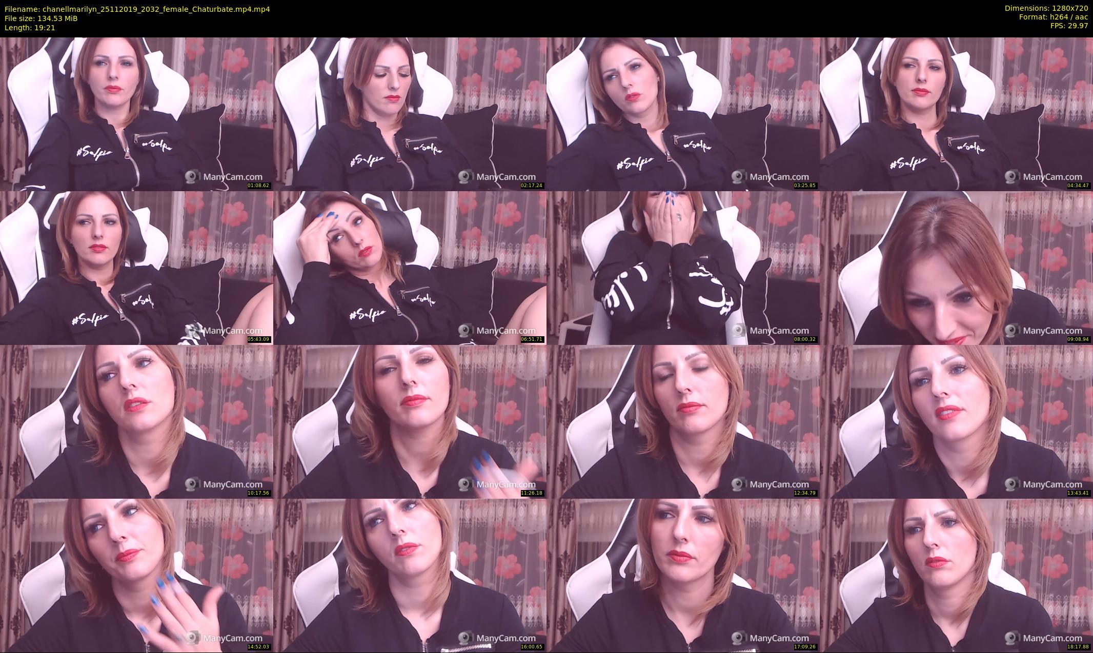 chanellmarilyn — 20 minute Chaturbate female cam show recording, 720p, Nov 25, 2019