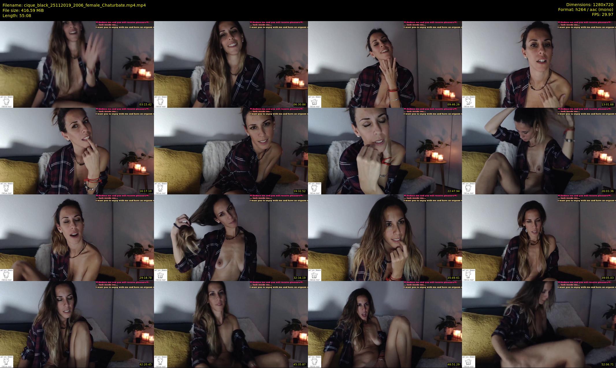 cique_black — 56 minute Chaturbate female cam show recording, 720p, Nov 25, 2019