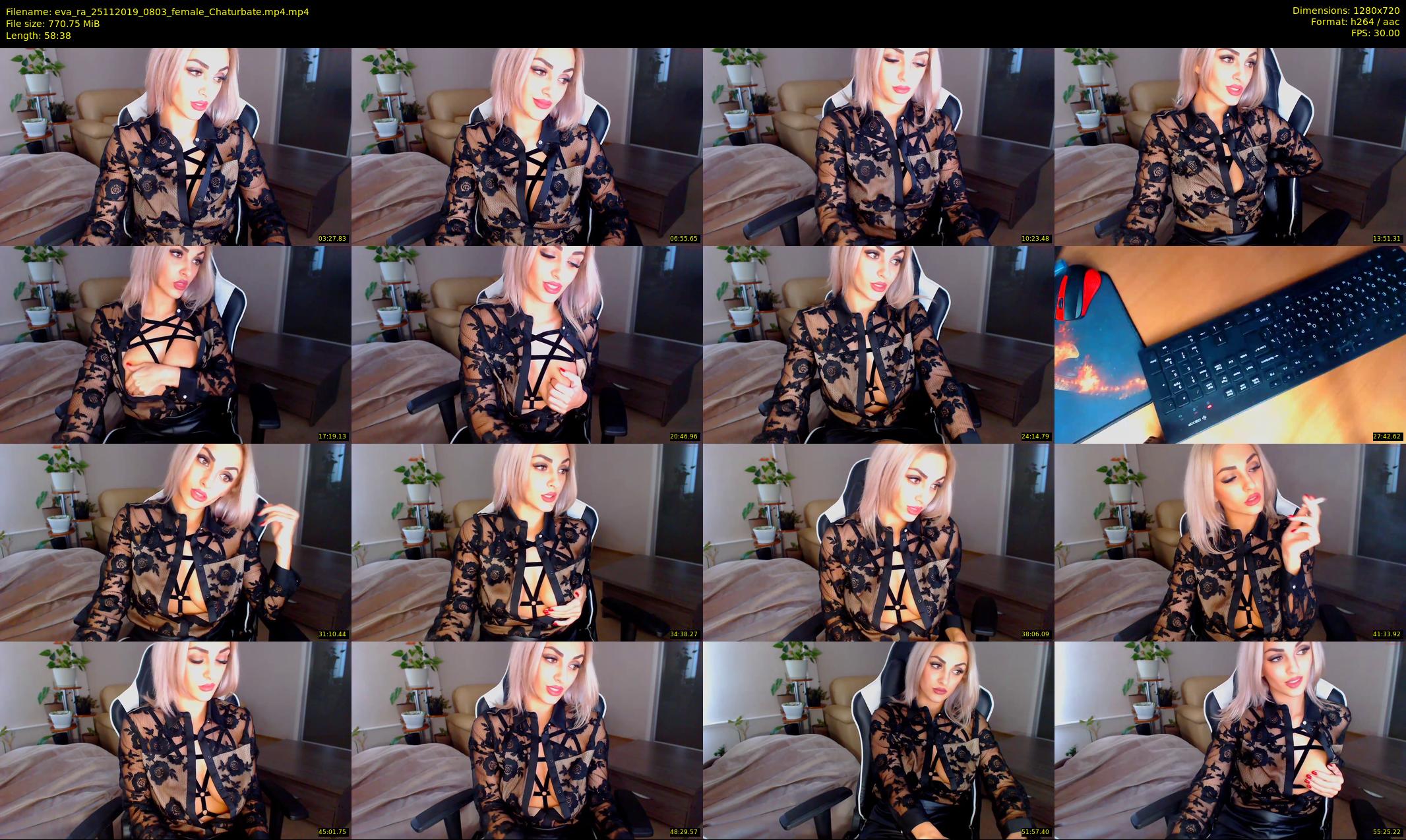 eva_ra — 59 minute Chaturbate female cam show recording, 720p, Nov 25, 2019