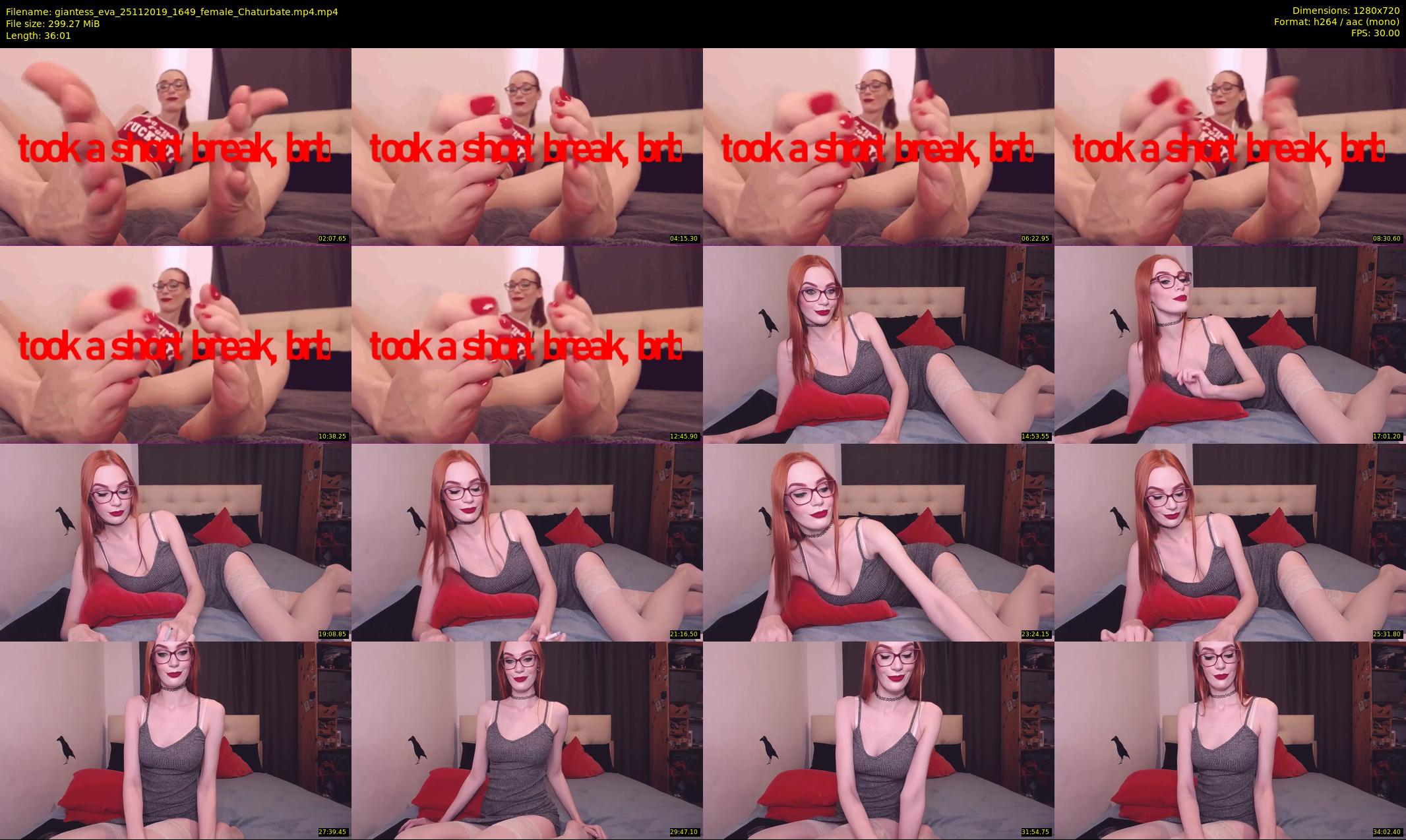 giantess_eva — 37 minute Chaturbate female cam show recording, 720p, Nov 25, 2019