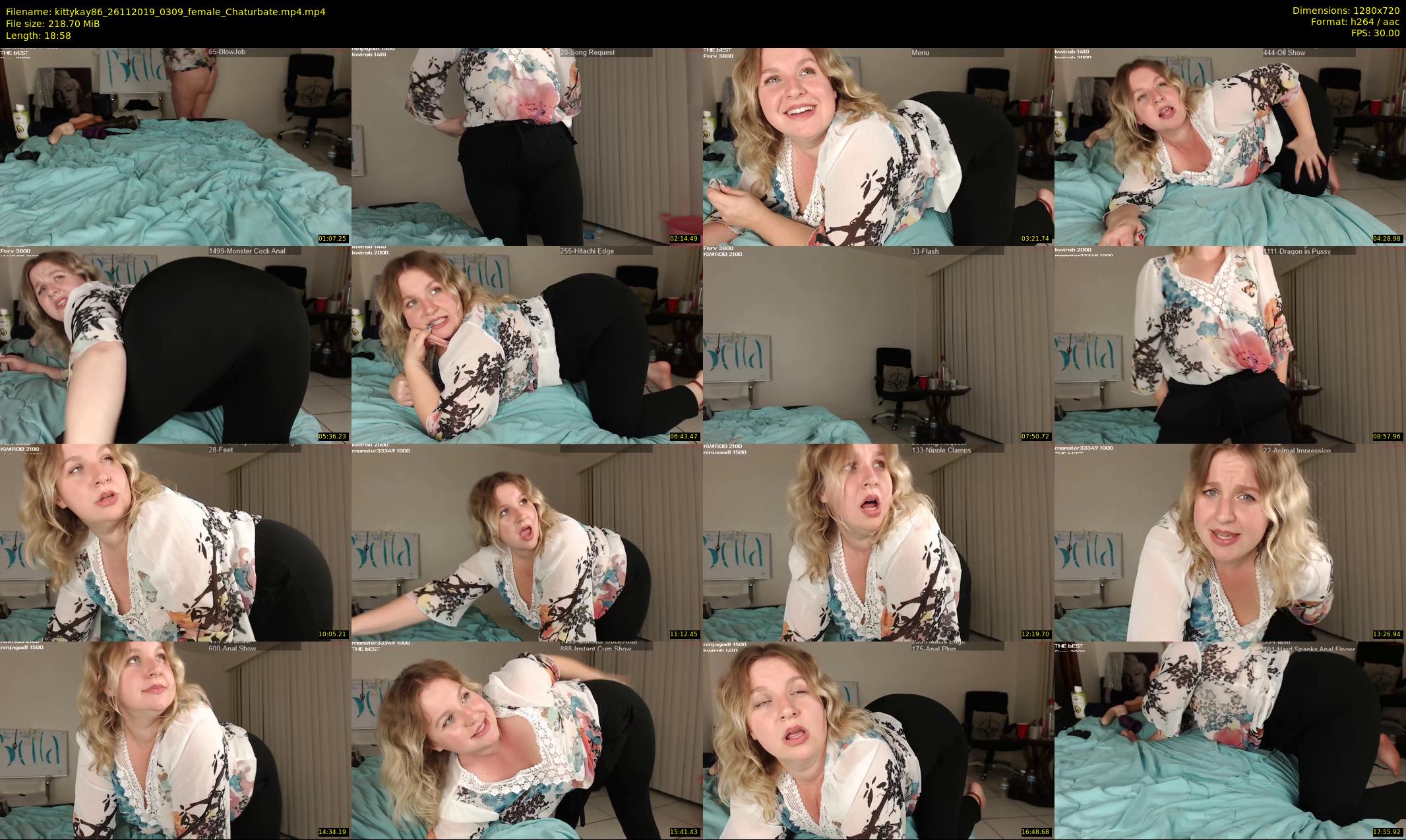 kittykay86 — 19 minute Chaturbate female cam show recording, 720p, Nov 26, 2019