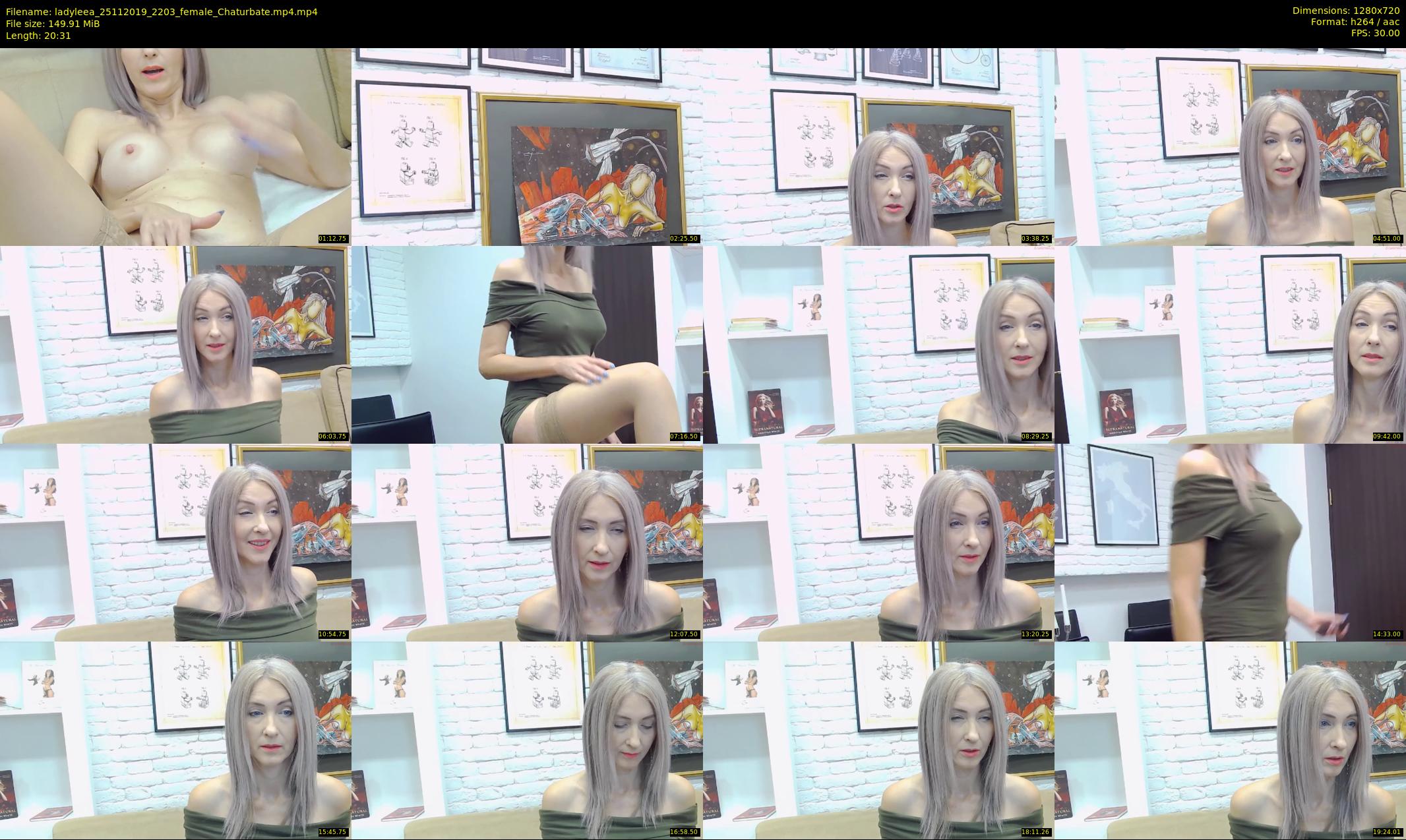ladyleea — 21 minute Chaturbate female cam show recording, 720p, Nov 25, 2019